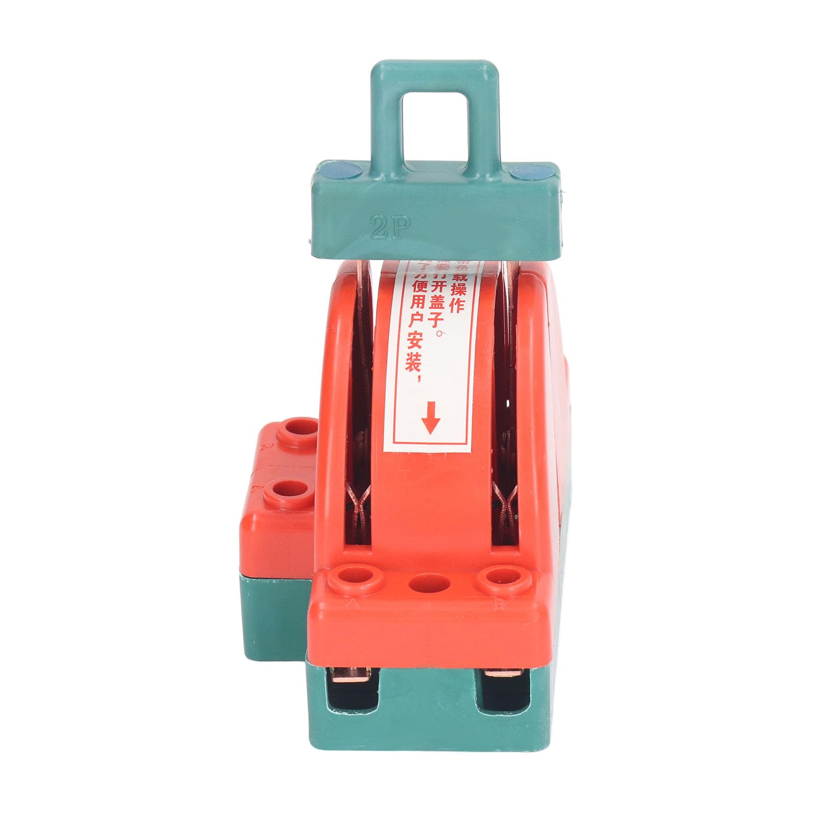 ViaGasaFamido 100A Double Throw Switch - 2 Pole Disconnect Knife Switch for 220V/380V Electrical Systems - Heavy Duty Load Switch with Fastening Mechanism - Ideal for Industrial Equipment, Power Distribution & Electrical Panel Safety Control