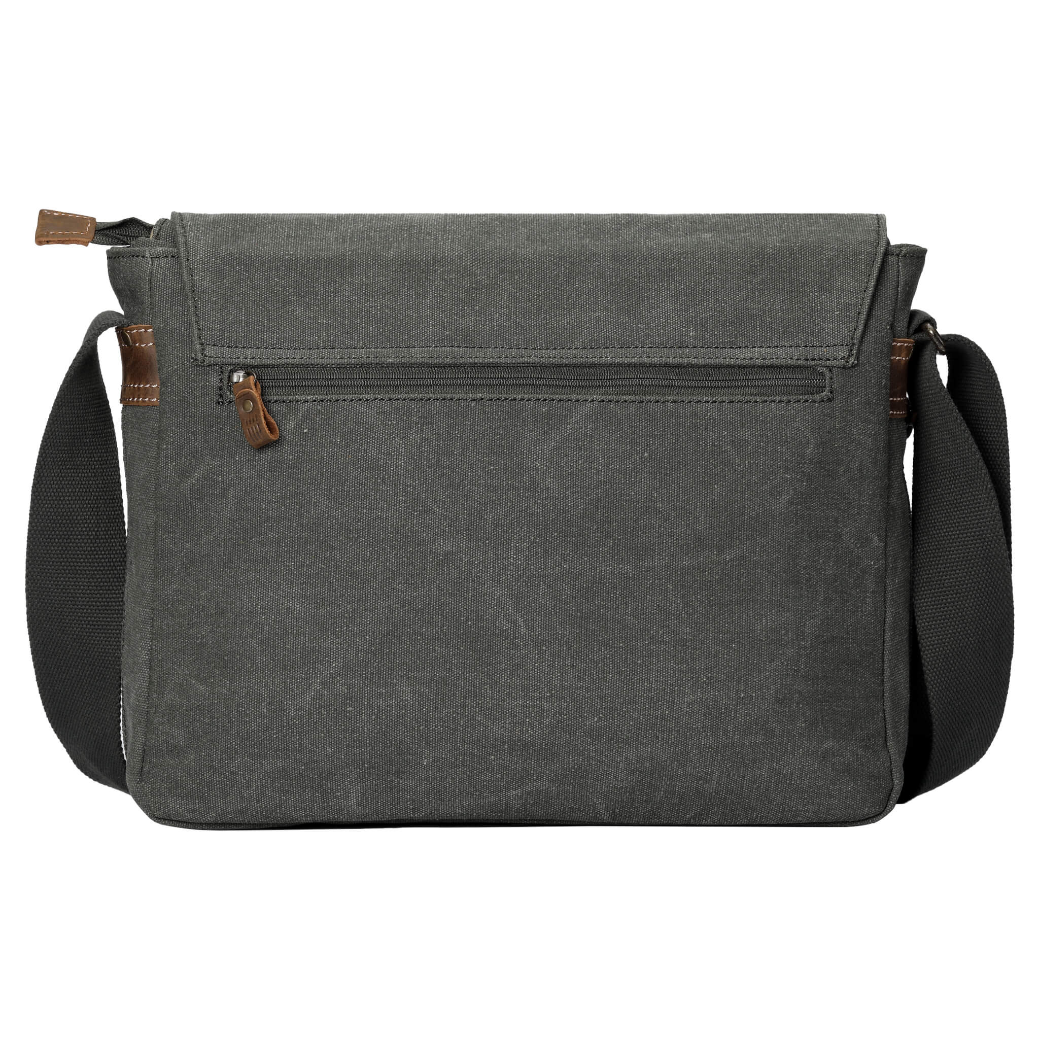 TRP0240 Troop London Classic Canvas Laptop Messenger Bag - 16.5 Inch Diagonal - Stylish & Durable Work Bag for Business, Travel & College Students