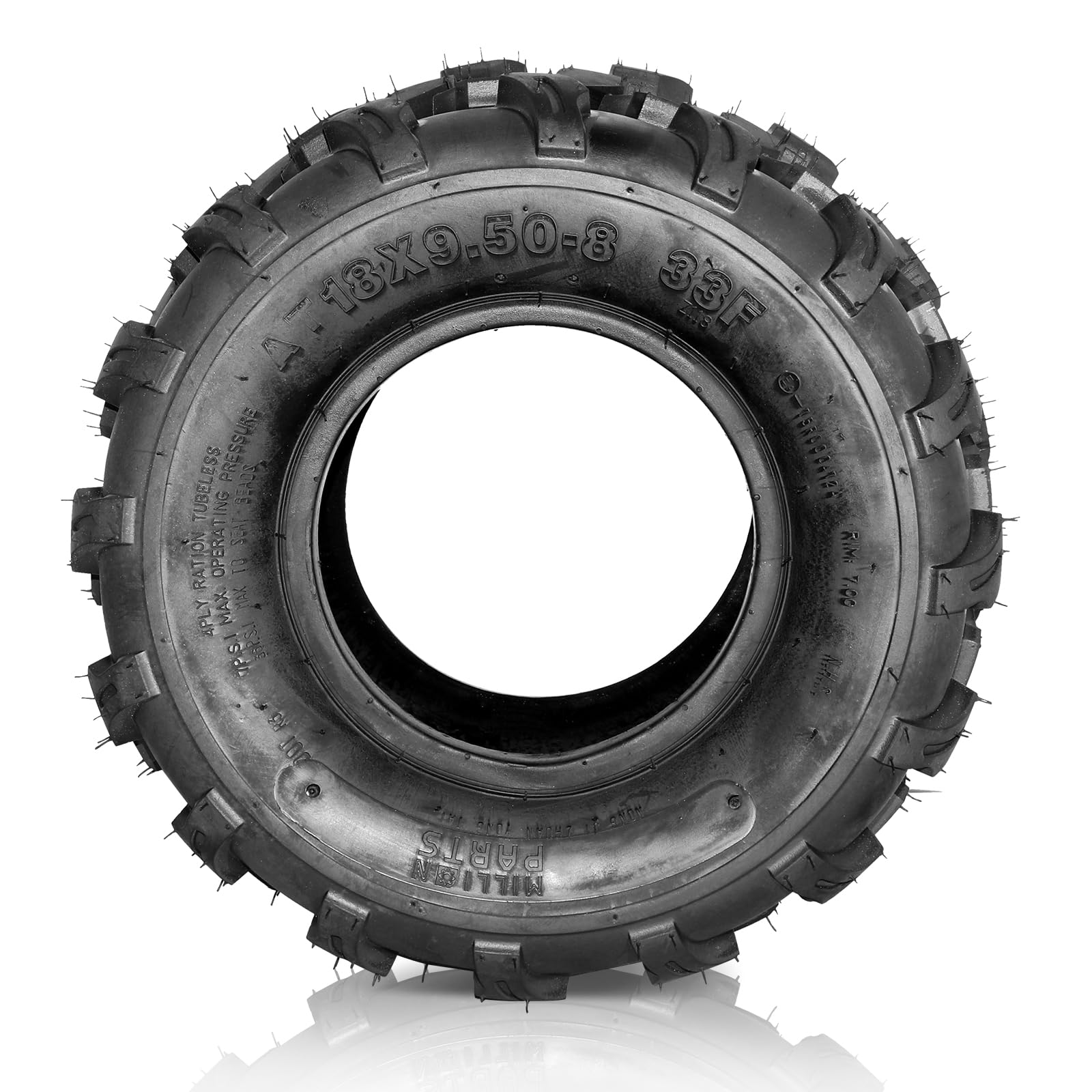 Set of 2 18x9.5-8 All-Terrain ATV/UTV Sport Tires - Tubeless 4PR for Rear Left & Right - Perfect for Off-Roading, Mudding & Trail Riding