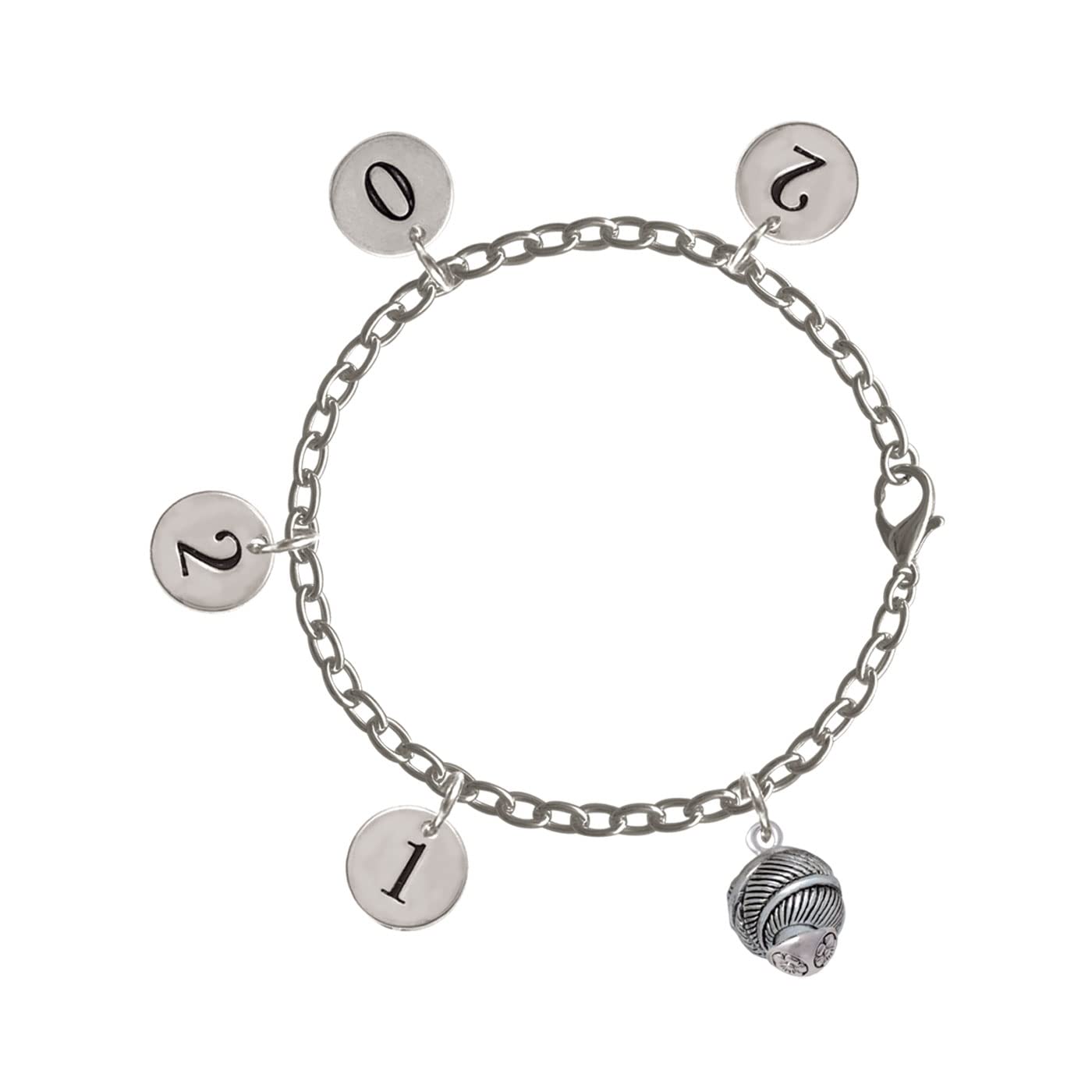 Delight Jewelry Silver-Tone Feather Spinner Charm Bracelet - 8 Inch Adjustable Bangle for Women | Perfect for Parties, Gifts & Everyday Fashion Accessories