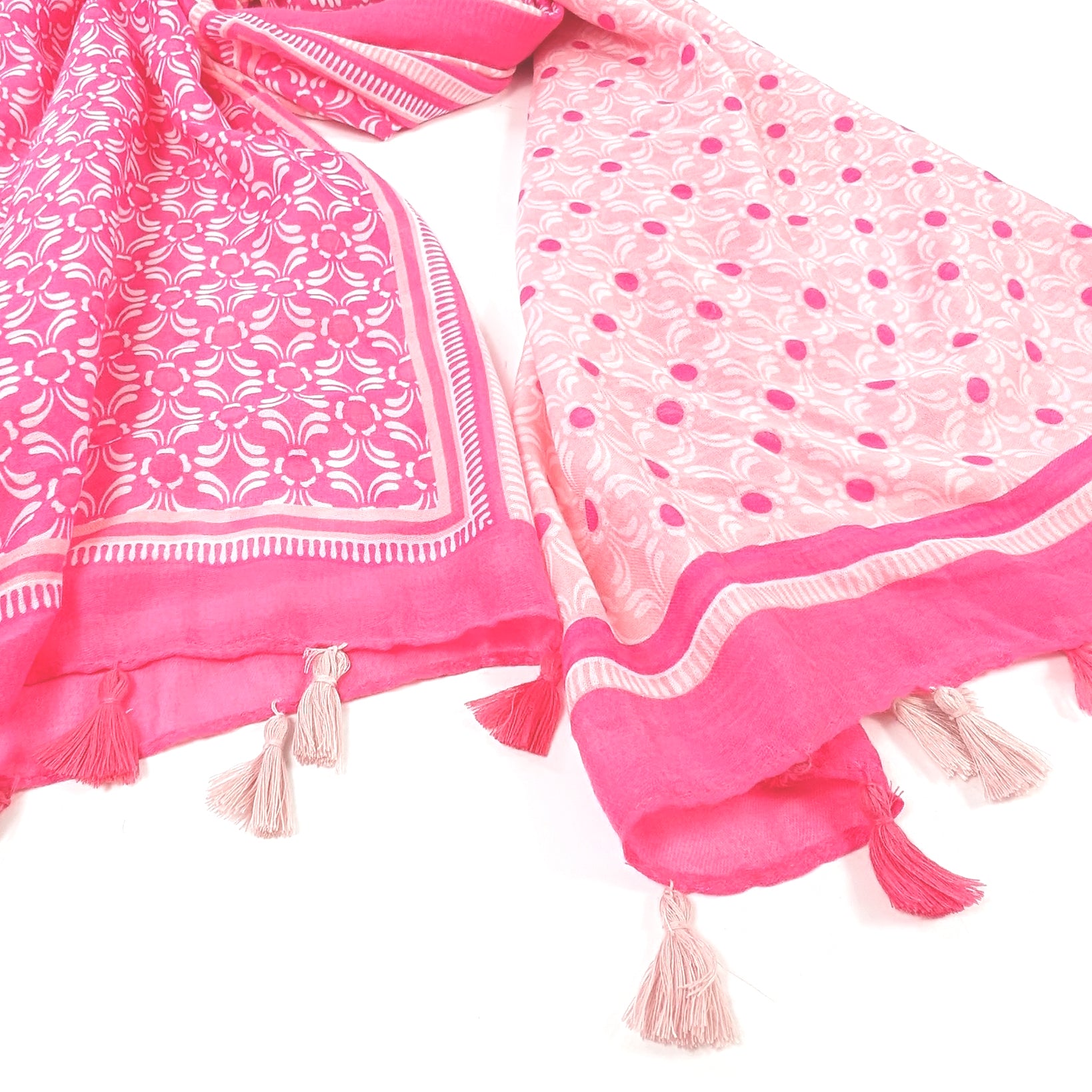 Vesta Bright Flamingo Patterned Scarf - Soft Lightweight Womens Fashion Accessory (90x180cm) for Spring Outfits, Beach Cover-Up & Travel Essentials