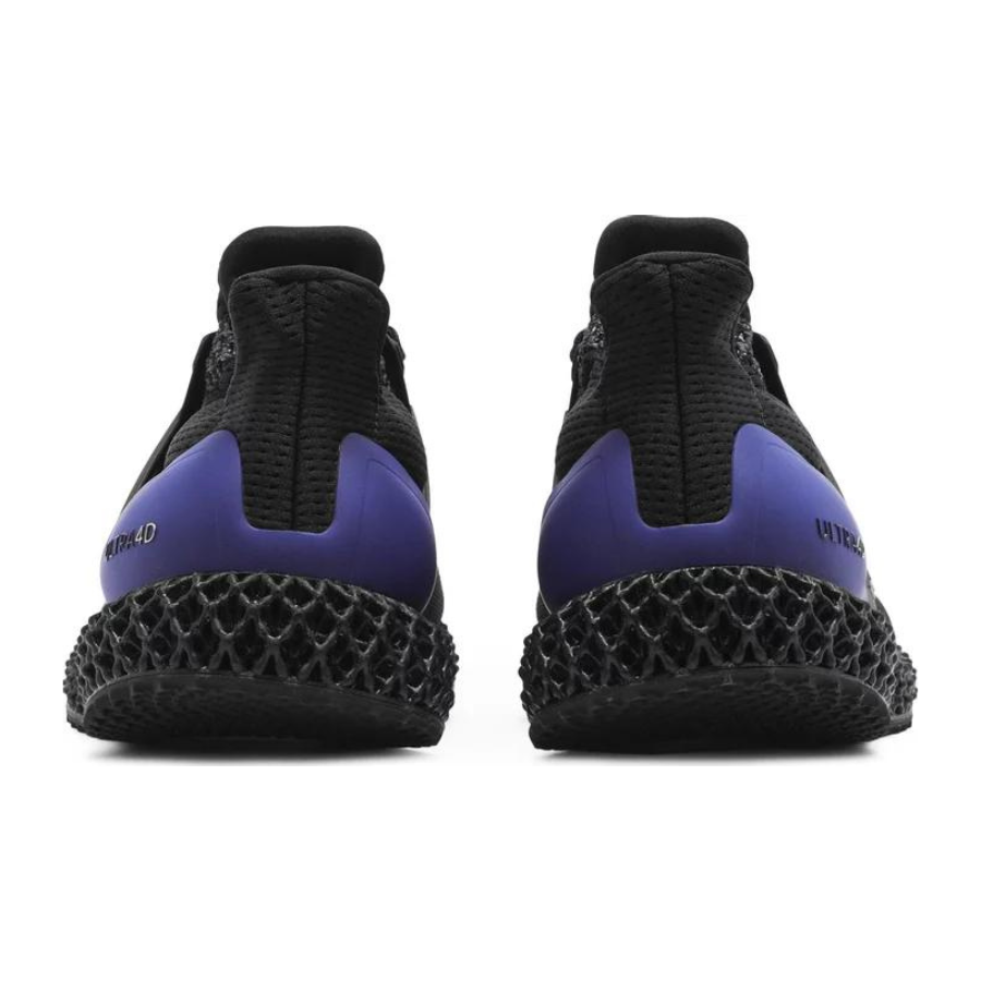 Adidas Ultra 4D Running Shoes for Men - Black Purple Core Black Gold Metallic | Lightweight Comfortable Sneakers for Jogging, Gym Workouts & Daily Wear