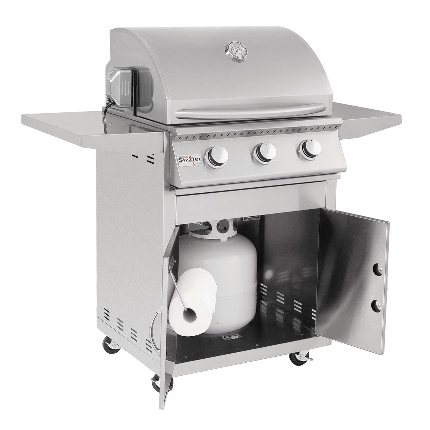 Summerset Sizzler Series 26-Inch Natural Gas Grill on Cart - Outdoor BBQ Grill for Backyard, Patio & Camping Cooking