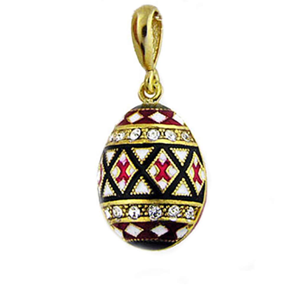 925 Sterling Silver Gold Tone Easter Egg Pendant - 1 Inch Religious Jewelry Gift for Women - Perfect for Easter Celebrations, Baptisms & Special Occasions