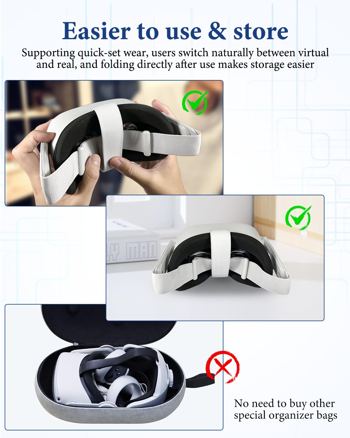 Original Tan Replacement Head Strap for Oculus Quest 2 & Meta Quest 2 VR Headset - Enhanced Comfort with 4 Controller Thumb Grip Caps - Perfect for Extended Gaming & Virtual Reality Sessions