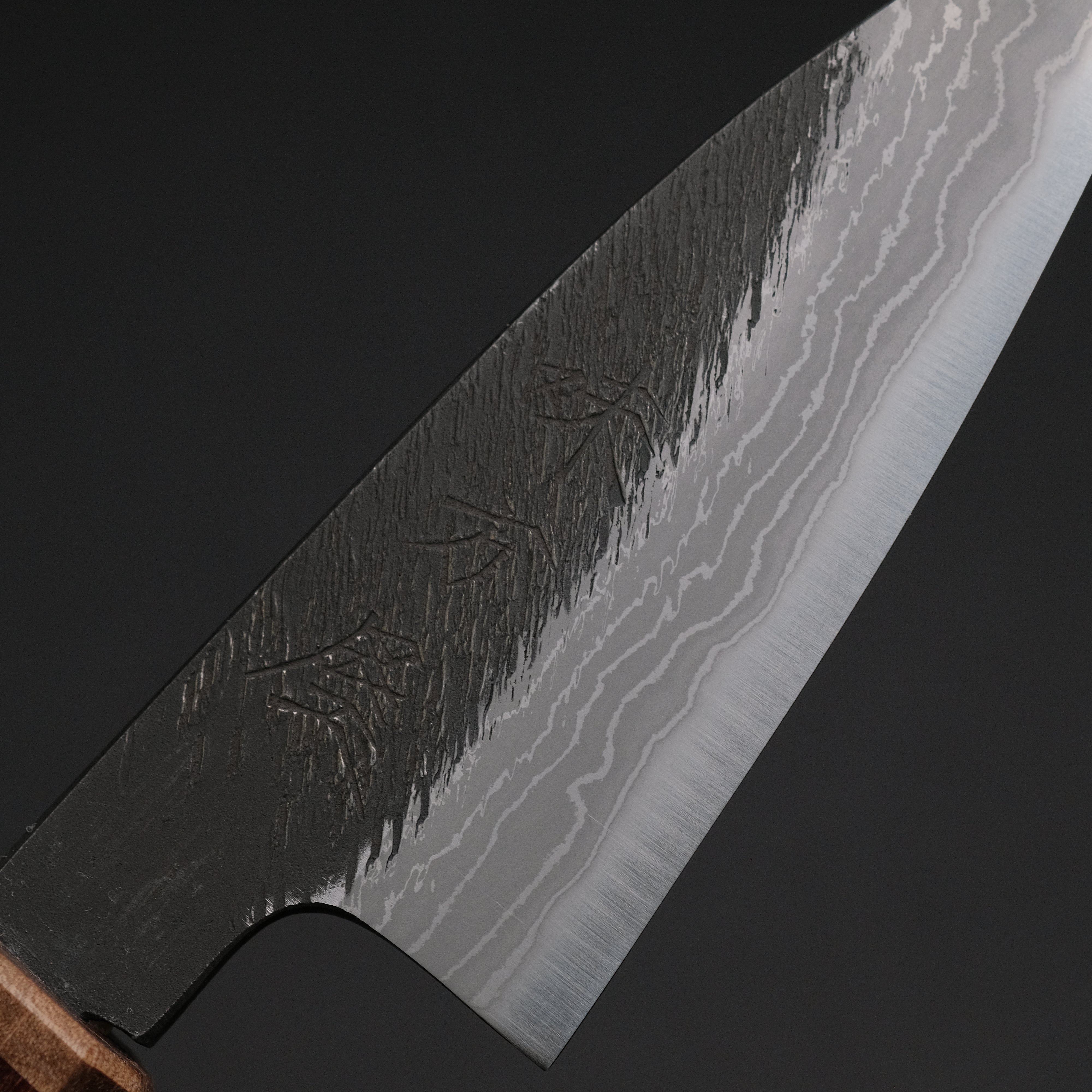 Premium Ajikataya White #2 Matsuba Damascus Petty Knife 80mm - Rosewood & Stabilized Wood Handle (#32) - Perfect for Slicing Fruits, Vegetables & Precision Kitchen Tasks