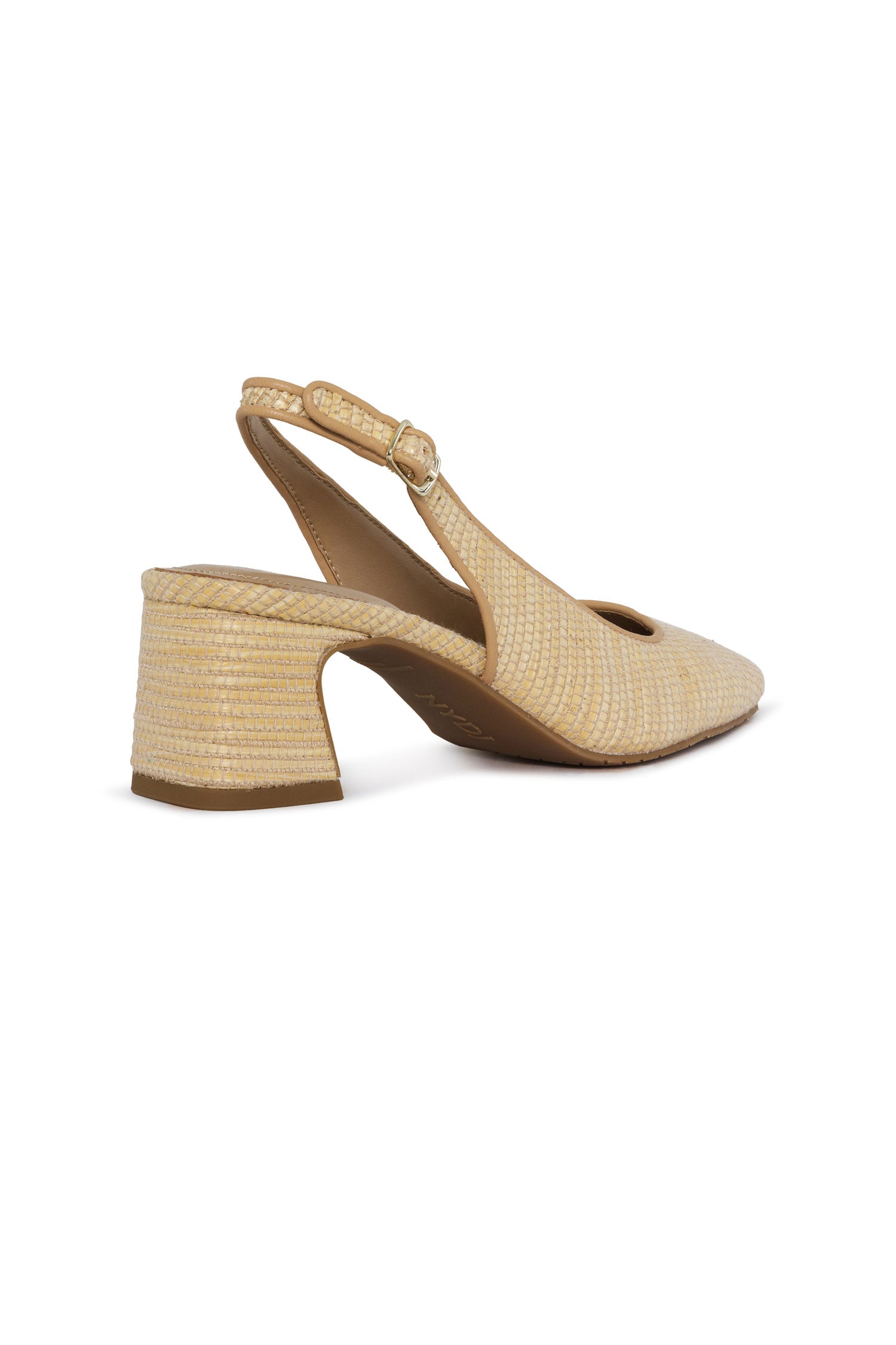Faelynn Women's Slingback Heels - Natural Leather Comfortable Block Heels for Office, Party & Wedding | Fashionable Dress Shoes for Women
