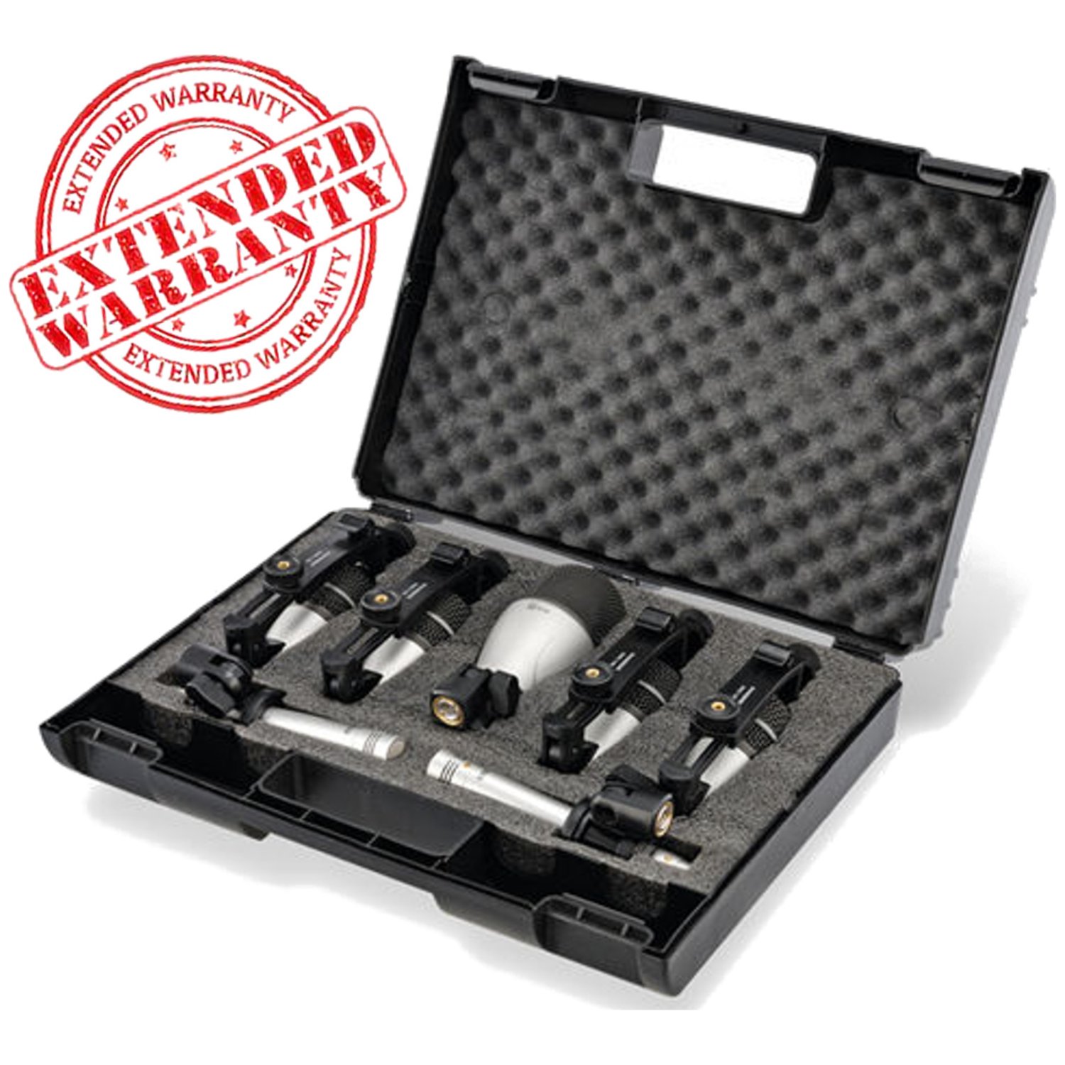 Samson 7-Piece Drum Microphone Kit - Professional Drum Mic Set for Live Performances & Studio Recording - Perfect for Drummers, Bands, and Music Producers