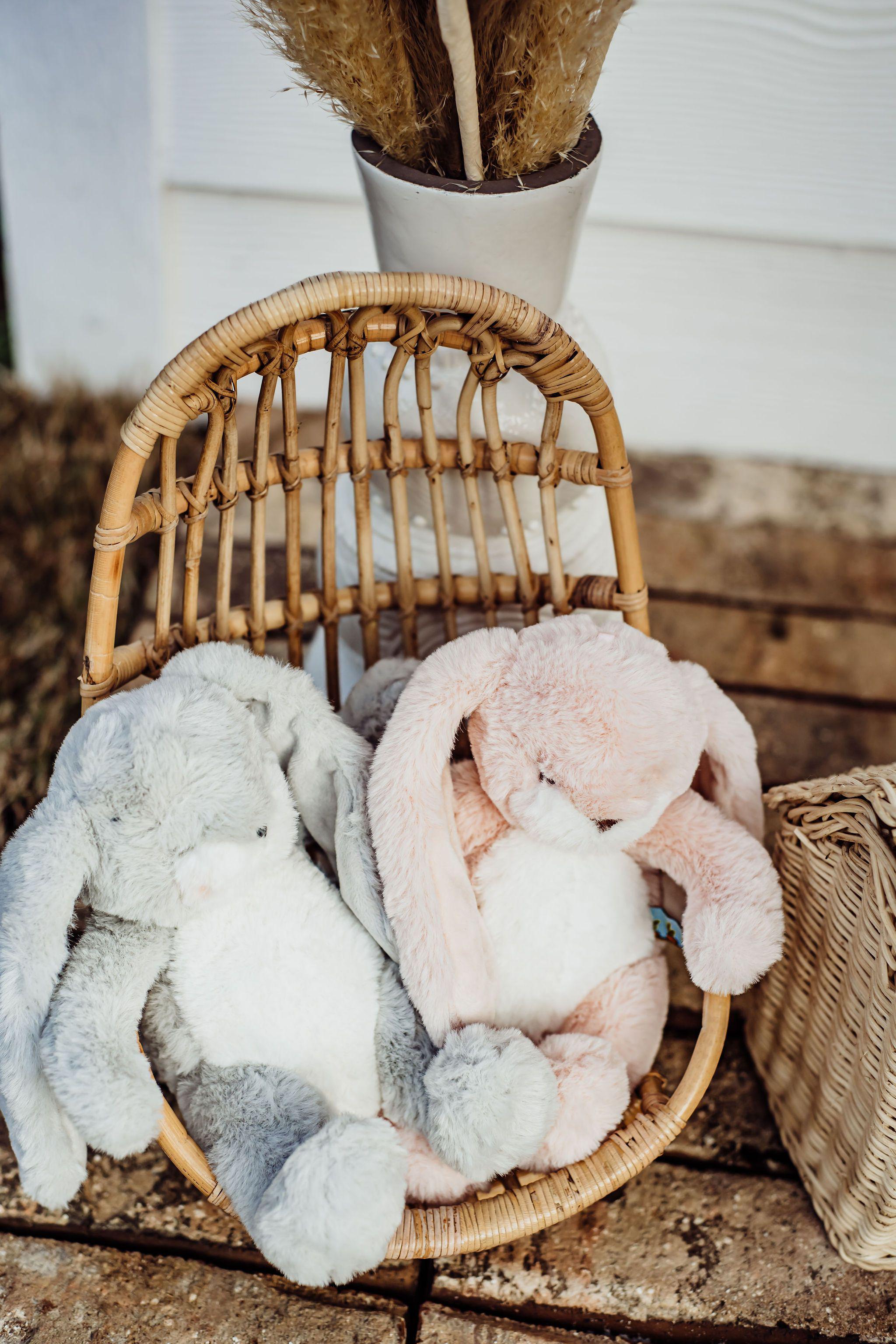 Wee Nibble 8 Bunny Gray - Retired Collectible Plush Toy for Easter Decorations & Gift Giving