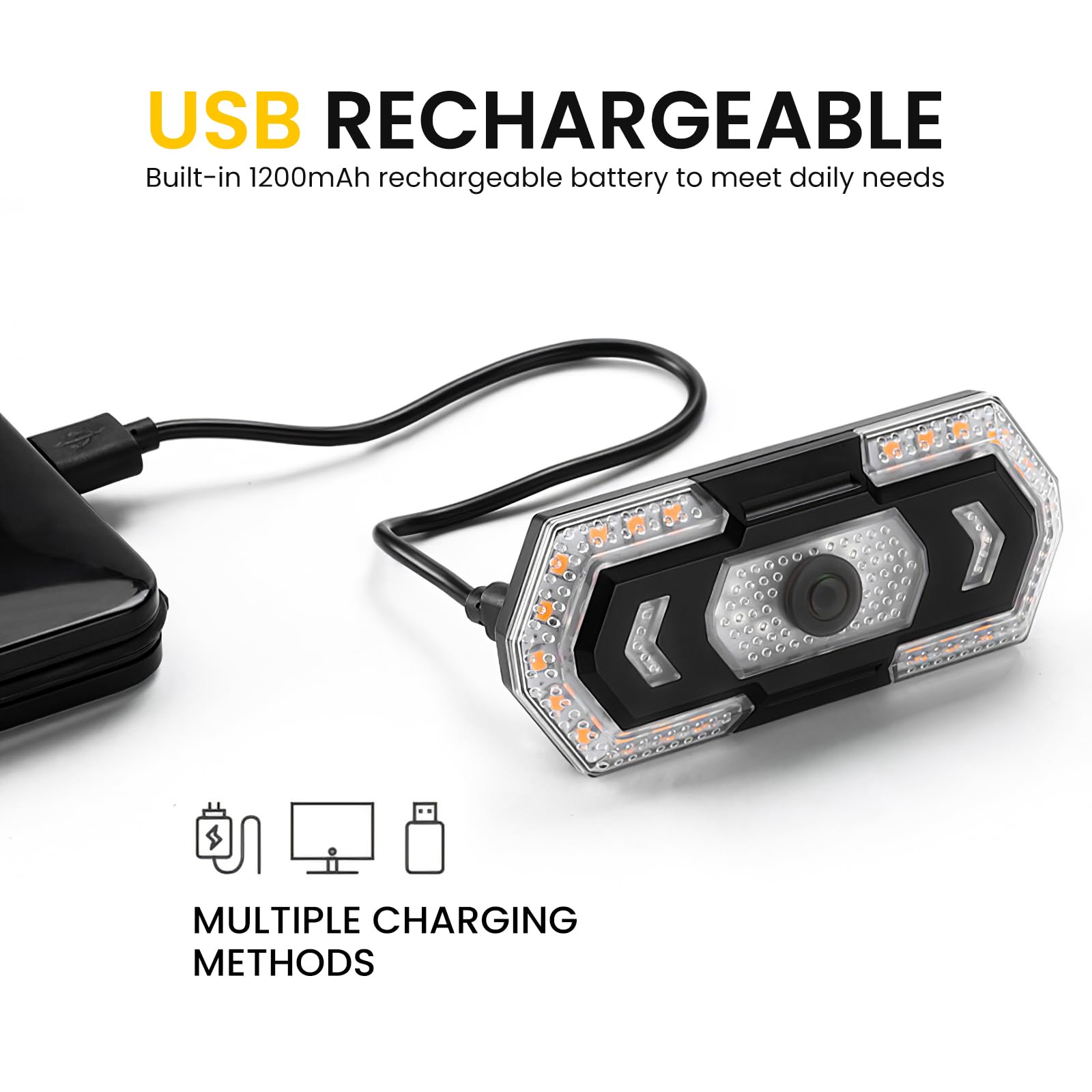 USB Rechargeable Bike Lights with Turn Signals - Ultra Bright Waterproof Bicycle Tail Light for Safety Cycling, Scooters & Night Riding | Perfect for Commuting, Urban Biking & Outdoor Adventures