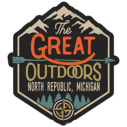 North Republic Michigan The Great Outdoors Design 4-Inch Fridge Magnet - Collectible Souvenir for Refrigerators, Lockers & Office Decor