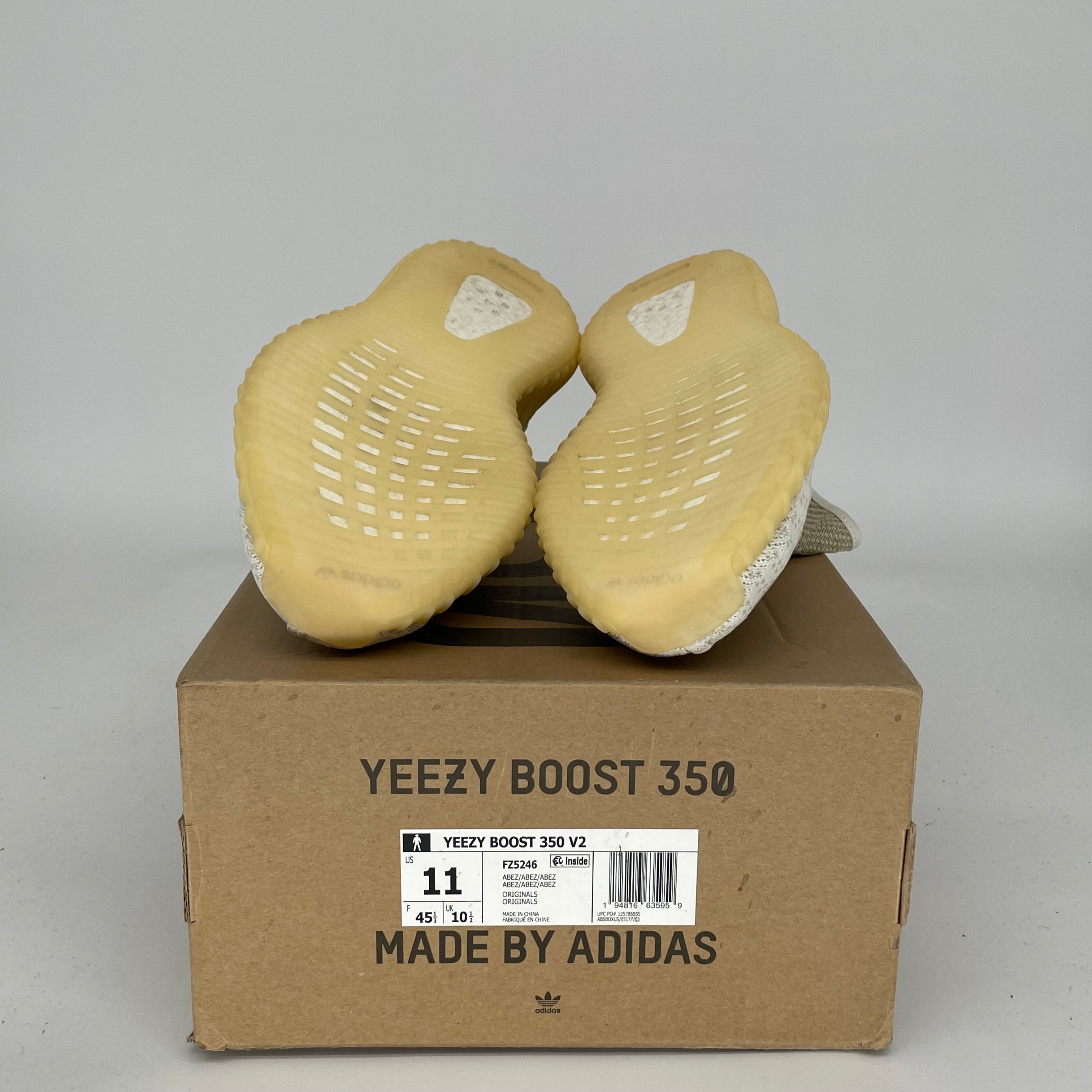 Adidas Yeezy Boost 350 V2 'Natural' - Men's Size 11 Sneakers (FZ5246) | Comfortable Running Shoes for Gym, Jogging & Casual Wear