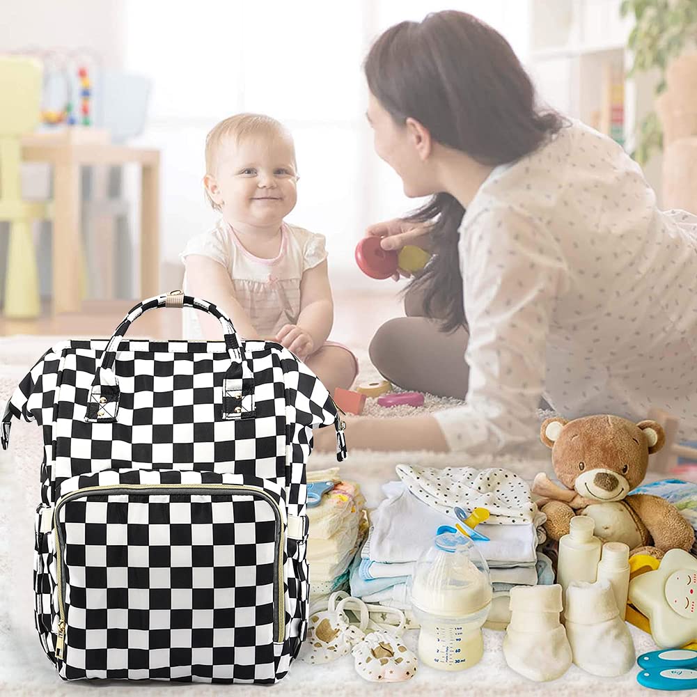 3 in 1 Waterproof Diaper Bag Backpack - Multifunctional Baby Bag with Changing Pad & Stroller Straps | Perfect for Travel, Daycare & On-the-Go Parents