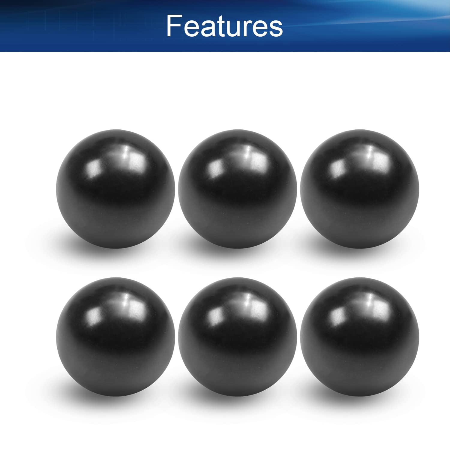 10Pcs M8 Female Thread Thermoset Ball Knobs - 25mm Diameter Black Bakelite Handles with Smooth Rim for Lawn Mowers, Exercise Equipment & DIY Projects - No Need to Twist, Easy Installation