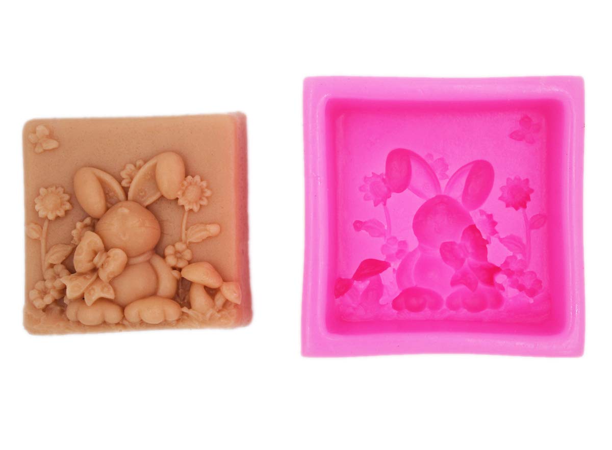 Premium Rabbit Silicone Soap Mold - DIY Handmade Soap Making Kit for Bath Bombs, Candles & Resin Crafts - Perfect for Home Spa, Gift Making & Creative Projects (S118)