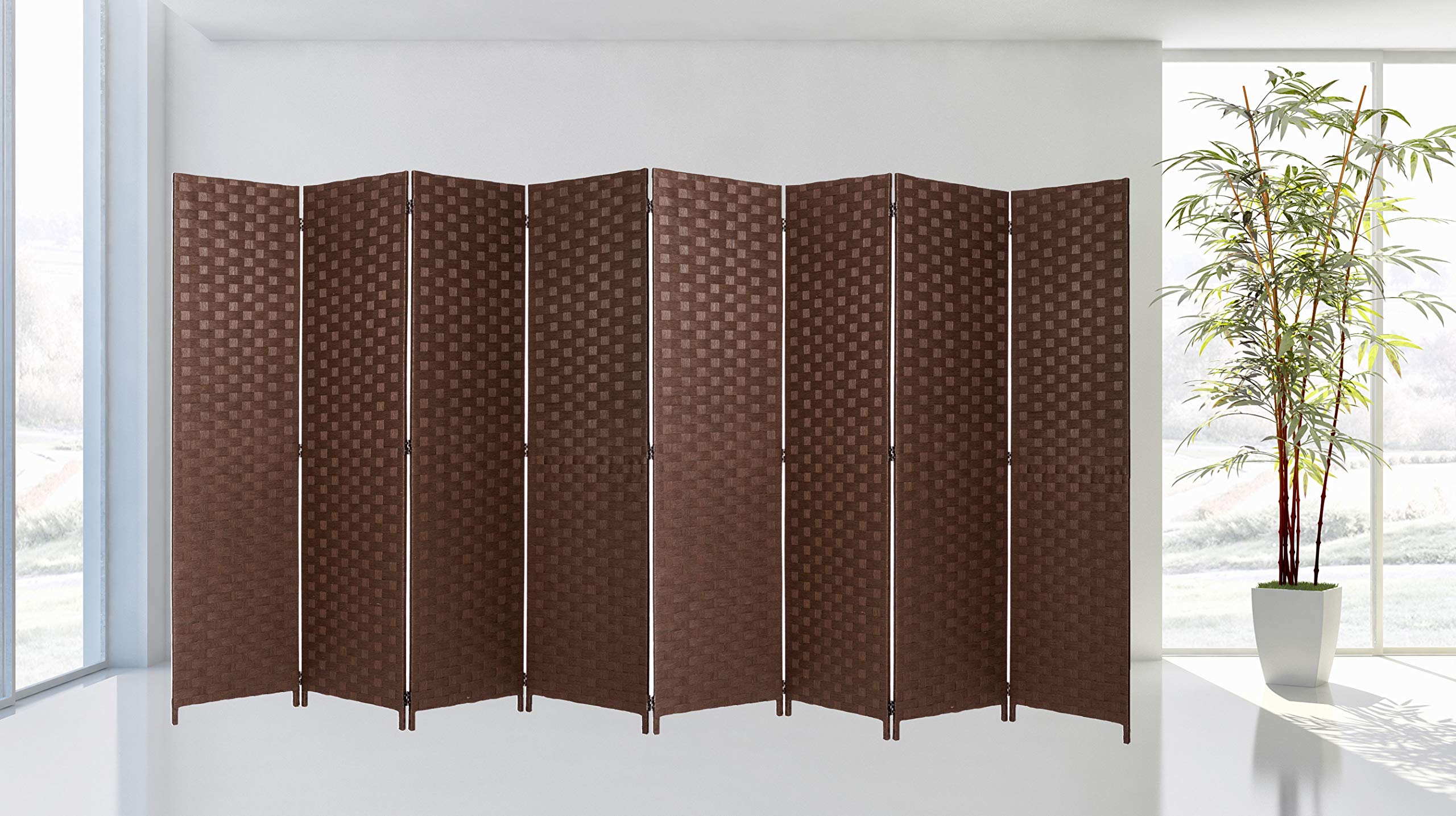 Legacy Decor 8-Panel Bamboo Room Divider - 68