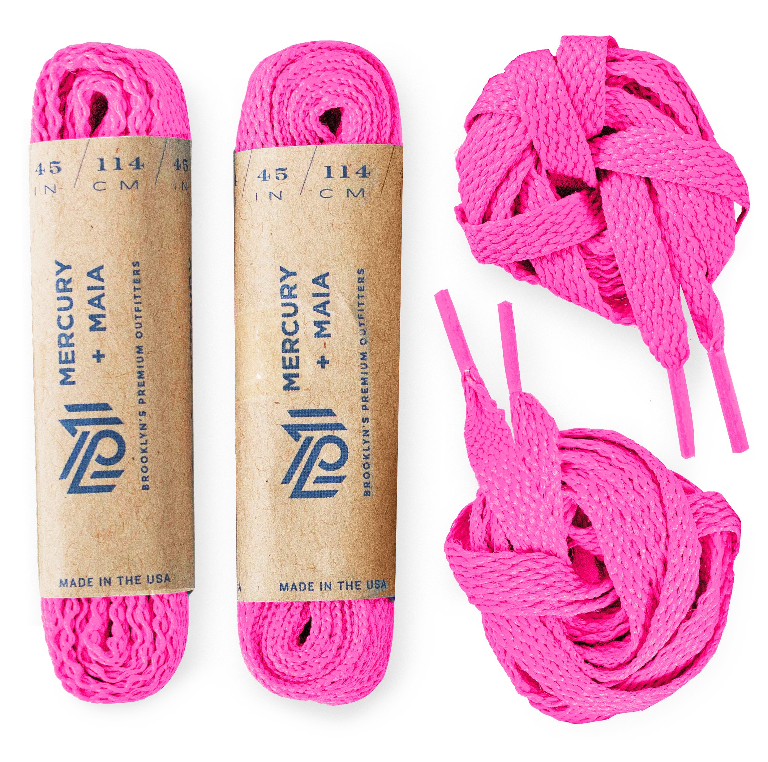 Flat Shoelaces for Sneakers - Durable Athletic Shoe Laces for Running & Training - USA Made Non-Slip Shoestrings (2 Pairs) - Perfect for Gym, Sports & Casual Wear