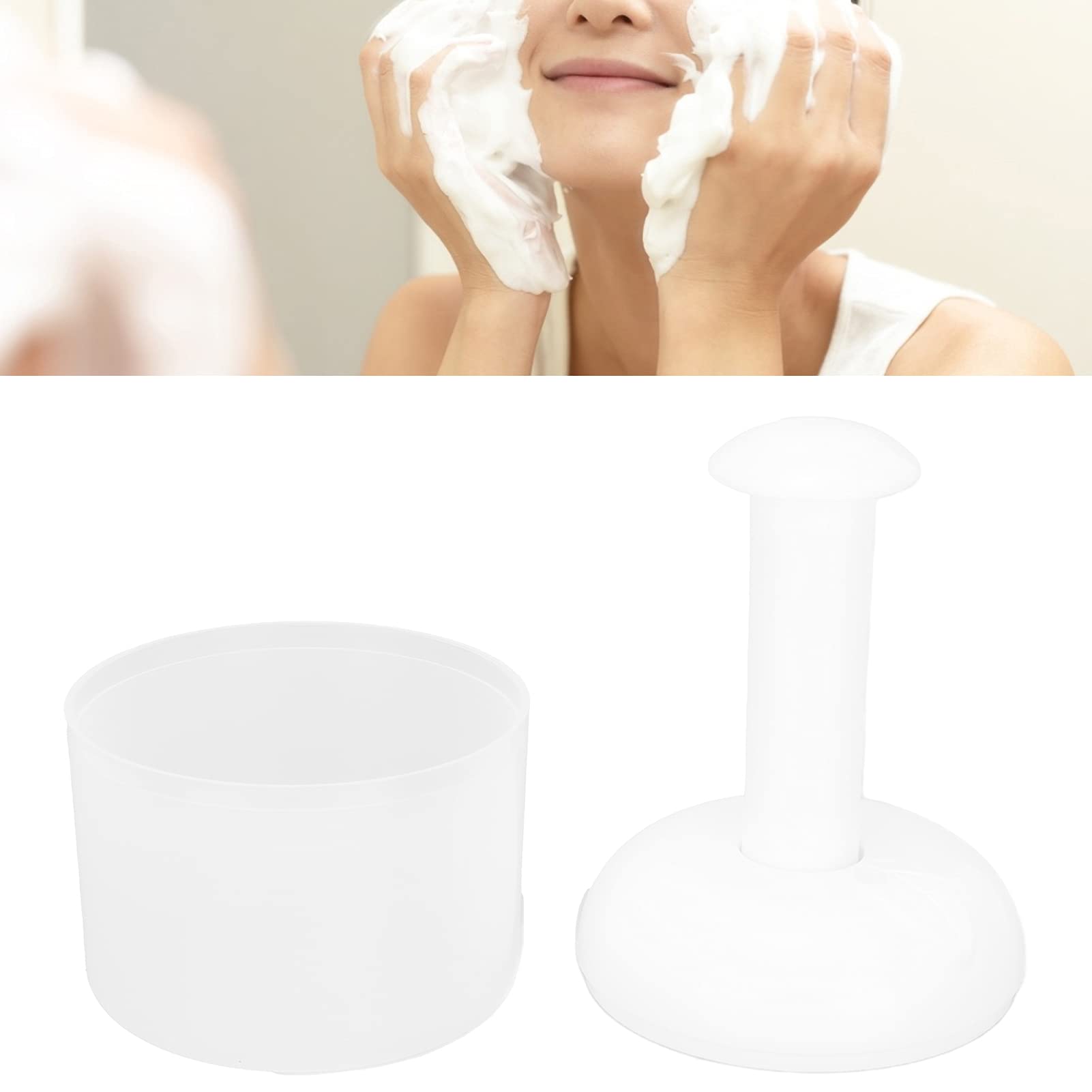 Portable Facial Cleanser Foam Cup - Plastic Whip Bubble Maker for Face Wash | Travel-Friendly Skincare Tool for Home & Gym Use