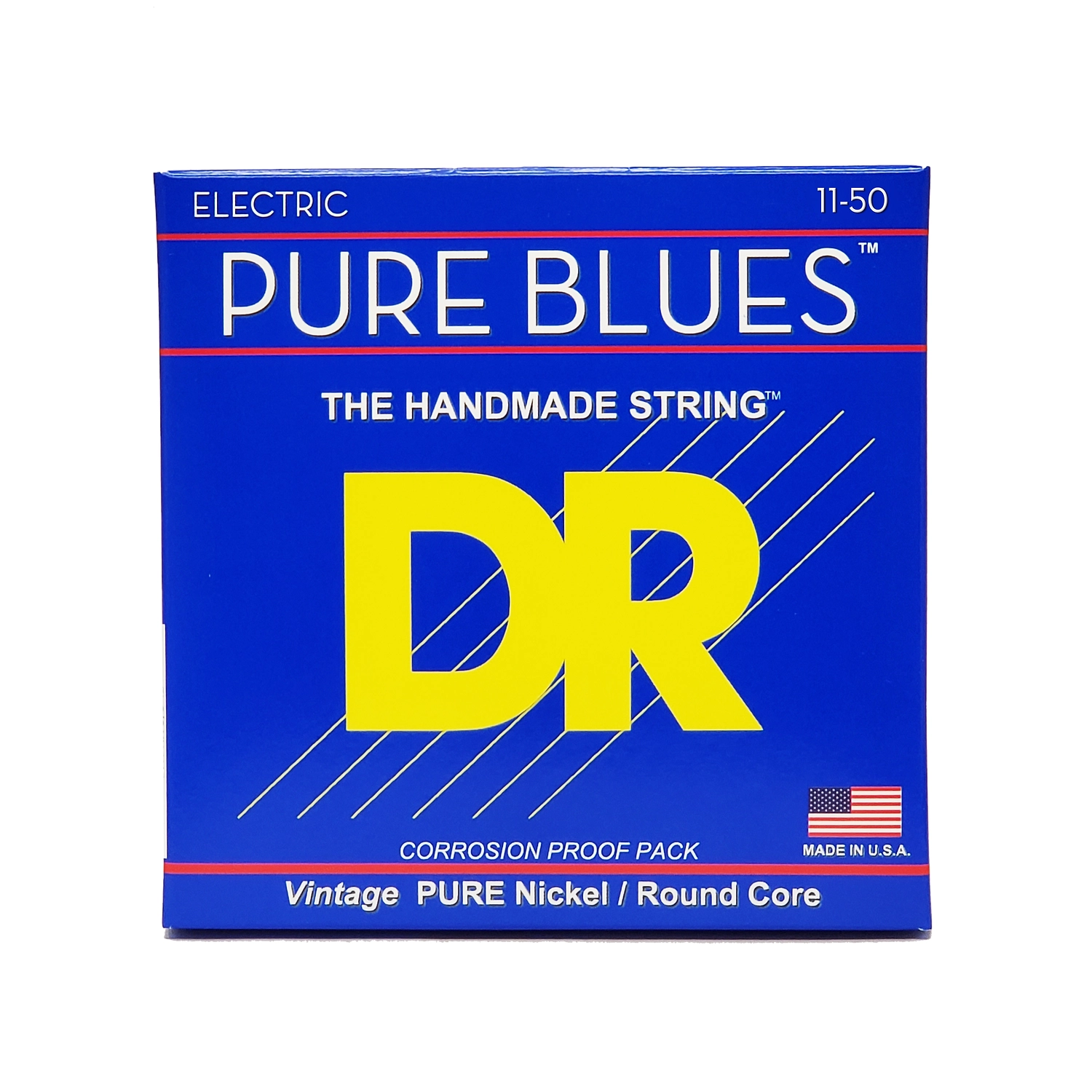 DR Pure Blues™ Pure Nickel Electric Guitar Strings (11-50 Gauge) - Heavy Gauge for Warm Tone & Sustain - Perfect for Blues, Rock & Jazz Performances