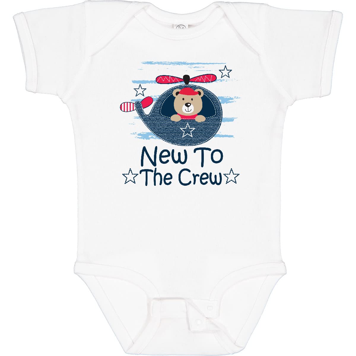 Inktastic New to The Crew Baby Boy Bodysuit - Soft Cotton Onesie for Newborns & Infants - Perfect for Baby Showers, Birthdays & Family Photos