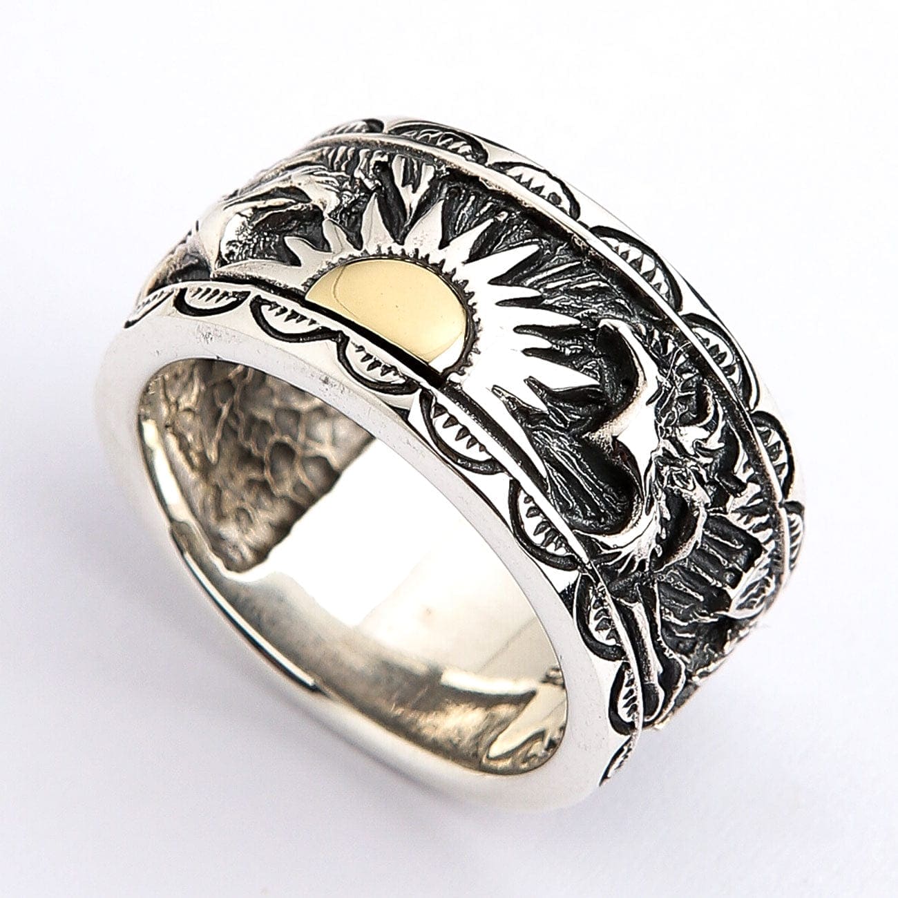 Authentic Indian Sterling Silver Men's Band Ring - Durable 925 Silver Wedding Ring for Men - Perfect for Engagements, Weddings & Everyday Wear
