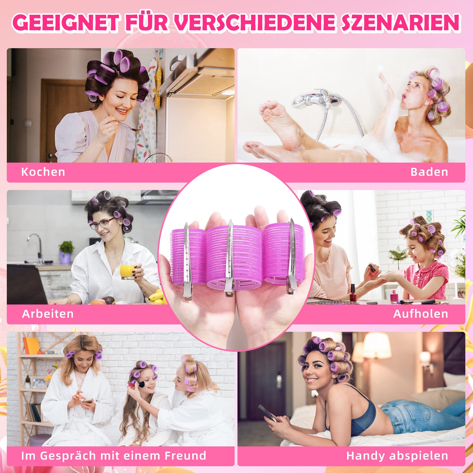 Aulese 30-Piece Hair Rollers Set with 3 Sizes (2.48
