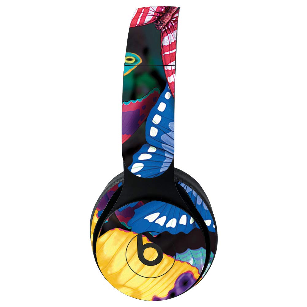 MightySkins Vinyl Decal Wrap Cover for Beats Solo Pro Wireless Headphones - Butterfly Party Design | Protective & Durable Skin | Easy to Apply & Remove | Made in USA | Perfect for Travel, Workouts & Personalization
