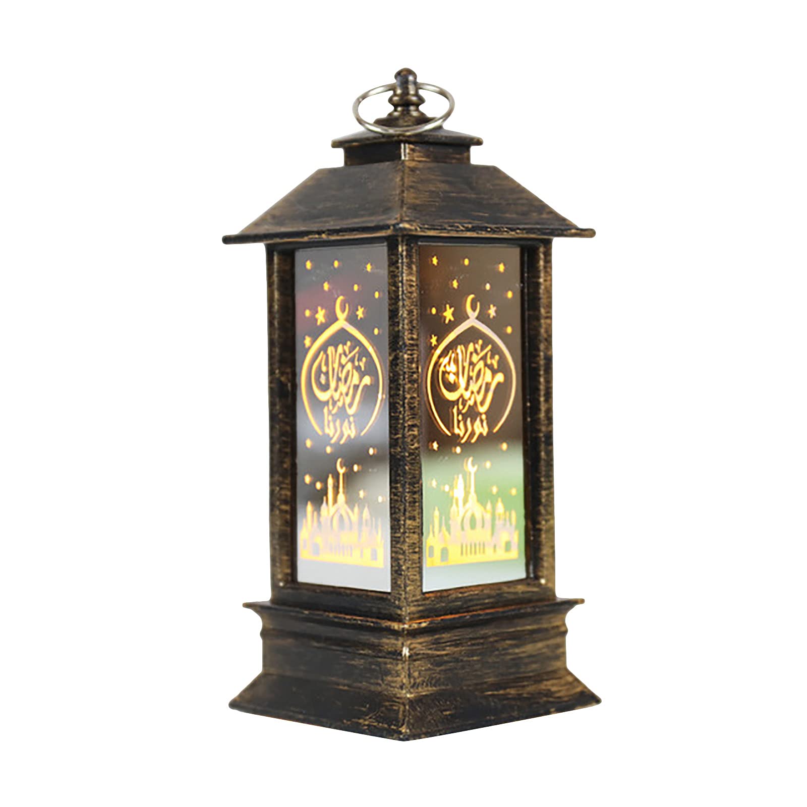 Boddenly LED Handheld Lantern Lamp - Battery Operated Decorative Light for Christmas Party, Indoor Night Wind Decor, Warm White Coffee Color - Perfect for Holiday Decorations, Wedding Centerpieces & Cozy Home Ambiance