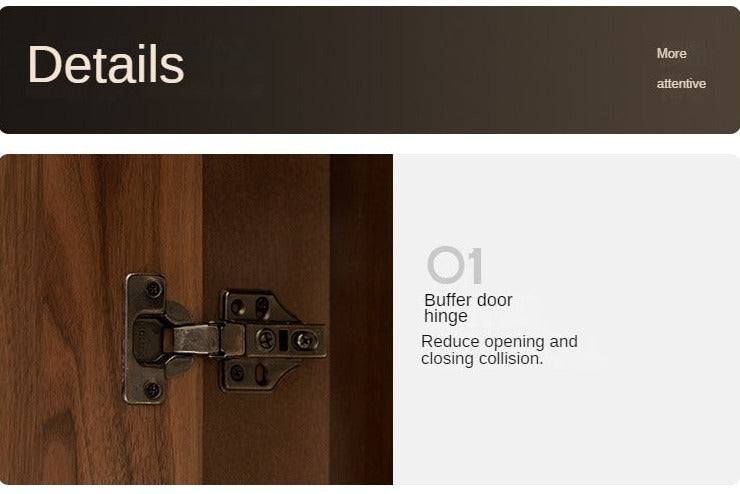 Solid Black Walnut Wood Large Wardrobe - Spacious Closet Organizer for Bedroom, Walk-in Closet & Master Suite Storage