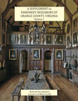 Pamunkey Neighbors of Orange County Virginia Supplement - Volume 1 | Historical Genealogy Research | Perfect for Ancestry Studies & Virginia History Enthusiasts