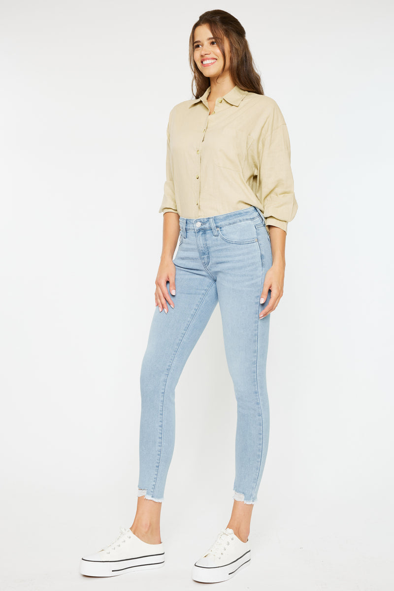 Willowbrook Essentials Mid Rise Ankle Skinny Jeans for Women - Stretchy Denim Pants, Slim Fit, Comfortable Everyday Wear - Perfect for Casual Outfits, Work & Date Nights