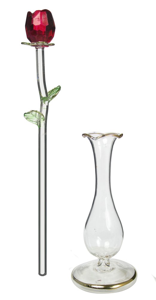 BANBERRY DESIGNS Mother's Day Gift Set - Eternal Crystal Rose in Glass Vase with Angel Pin - Forever Lasting Floral Keepsake - Elegant Gift Boxed Present for Mom - Perfect for Birthday, Anniversary & Special Occasions - Home Decor & Sentimental Gift Idea