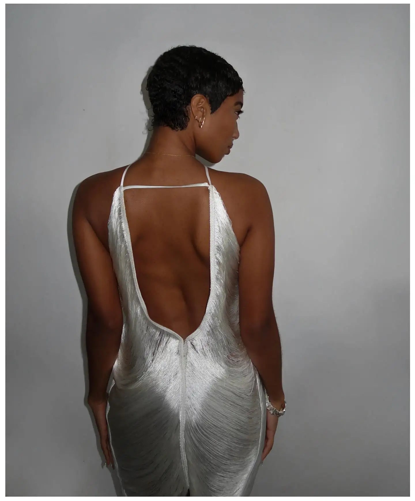 Elegant Metallic Silk Cocktail Dress for Women - Perfect for Parties, Weddings & Evening Events