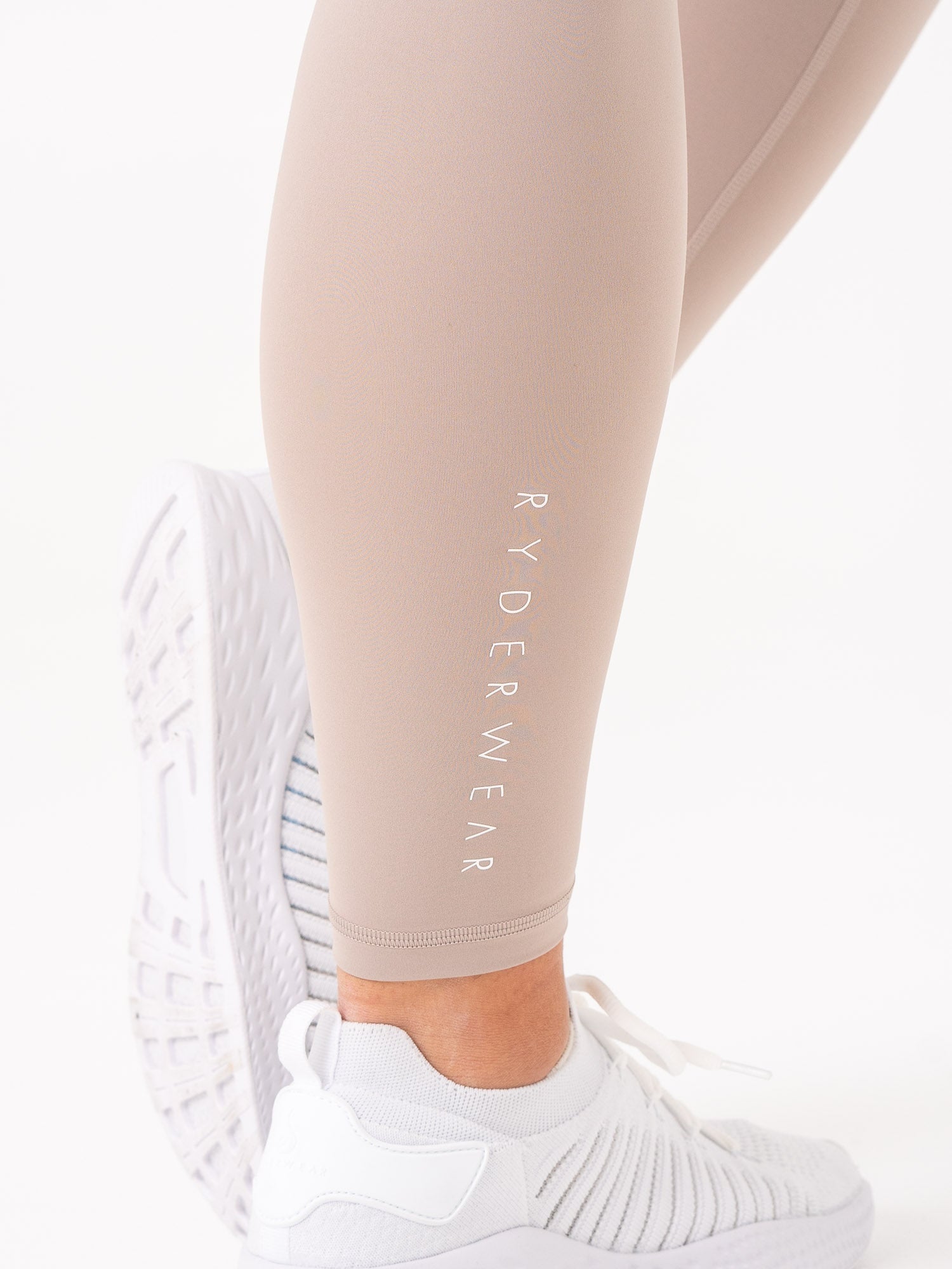 NKD V Scrunch Butt Lifting Leggings for Women - High Waisted Tummy Control Yoga Pants - Taupe Color for Workout, Gym & Everyday Wear