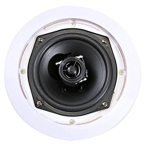 Pyle PRO PDIC61RD 6.5 Inch 200W 2-Way In-Ceiling/Wall Mount Speaker System - White (6 Pack) - Perfect for Home Theater, Background Music & Multi-Room Audio Systems