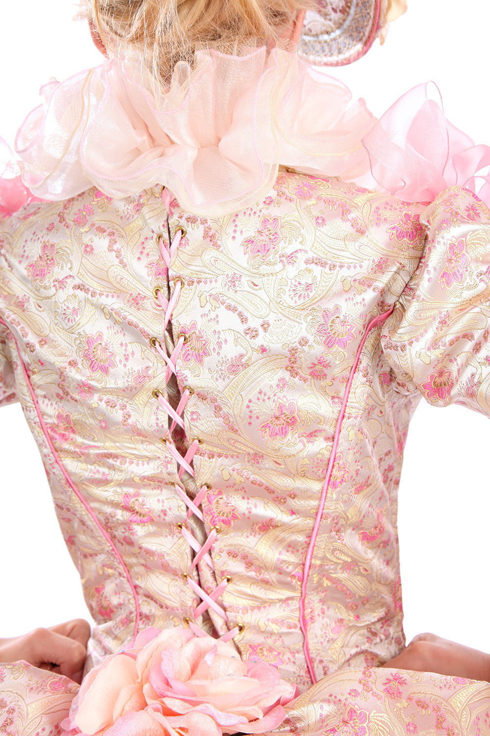 Marie Antoinette Corset - Victorian Style Bustier Lace-Up Corset Top for Women | Perfect for Renaissance Fairs, Cosplay, and Burlesque Performances