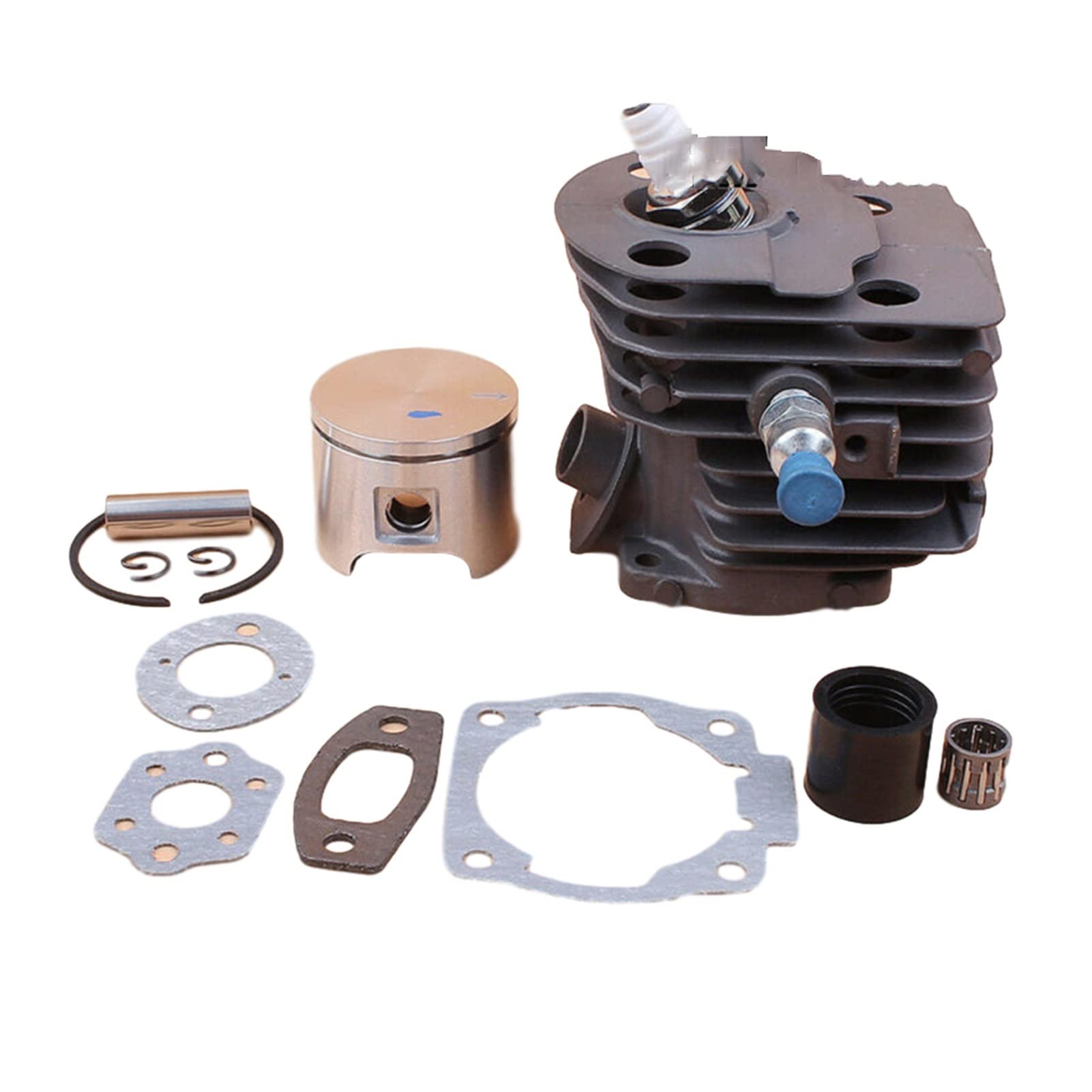 Husqvarna 50 51 55 55 Rancher Chainsaw Cylinder Piston Kit - 46mm Nikasil Cylinder with Intake & Gasket - Compatible Replacement Parts for Garden Tools & Power Equipment - Perfect for Tree Cutting, Logging and Landscaping Work