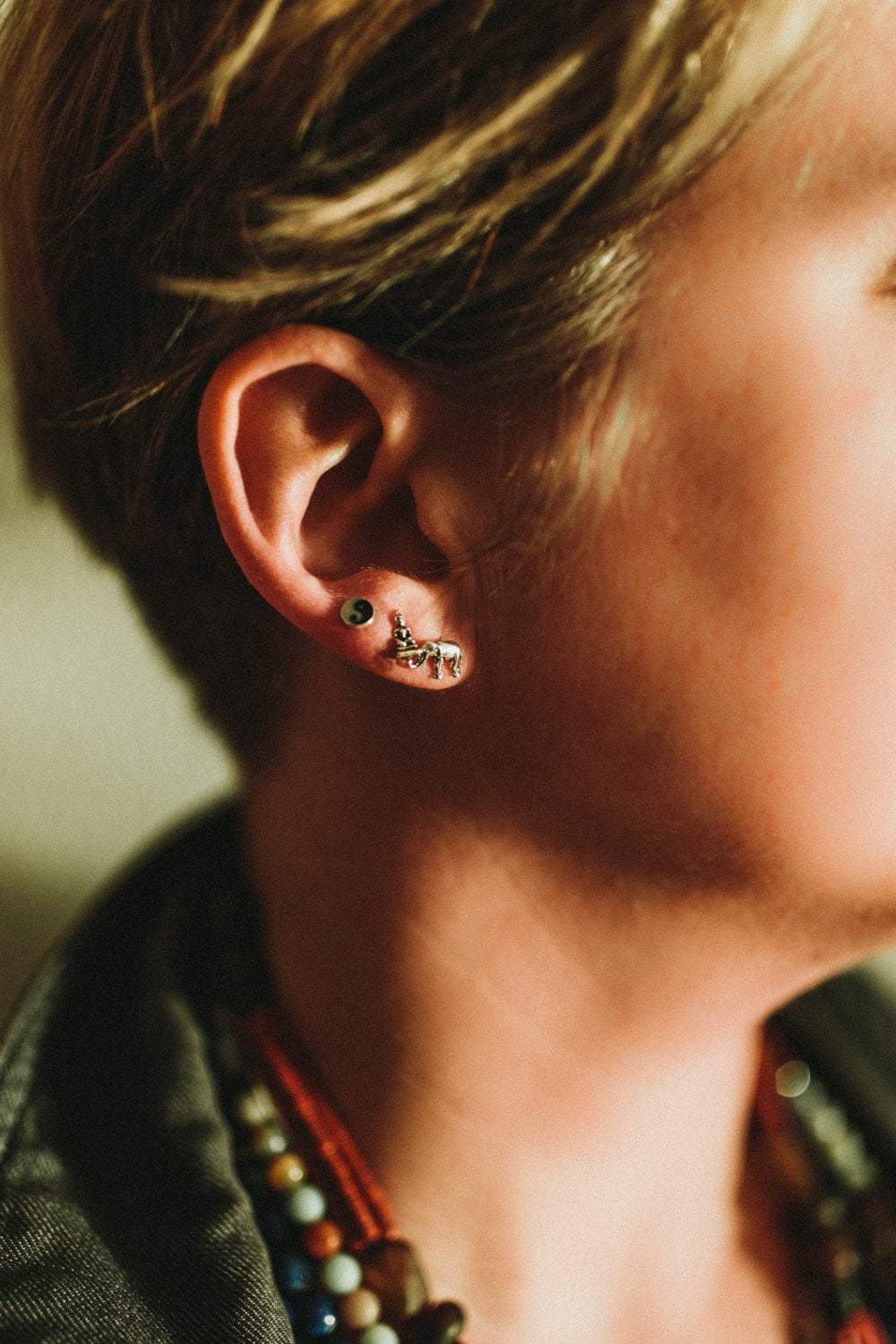 Happy Elephant Earrings - Sterling Silver Dangle Jewelry for Women, Cute Animal-Themed Gift for Her - Perfect for Casual Wear, Parties & Special Occasions