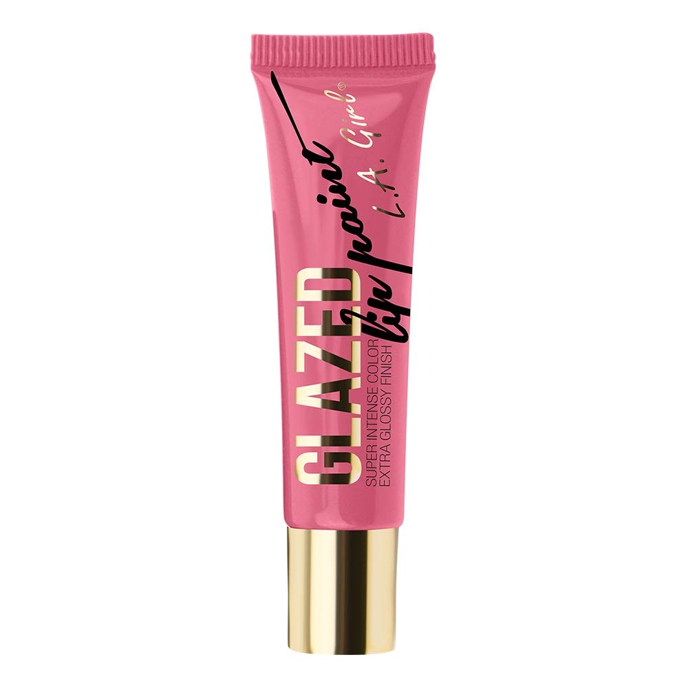 LA Girl Glazed Lip Paint Blushing - 0.4 oz Hydrating Lip Stain with Shine | Perfect for Everyday Wear, Date Night & Makeup Looks