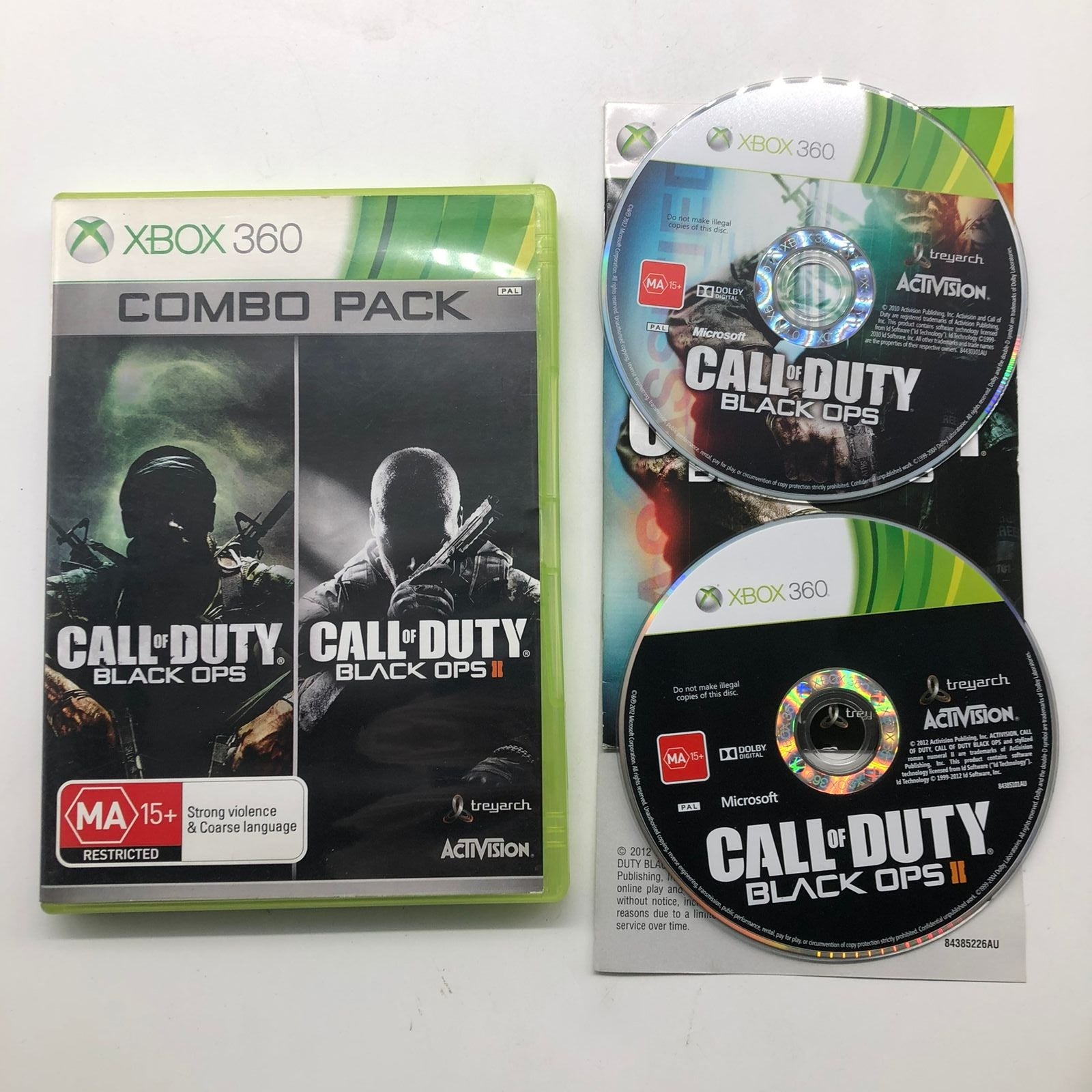 Call of Duty Black Ops & Black Ops II Combo Pack - Xbox 360 Game with Manual (PAL) | Action-Packed FPS Gaming for Multiplayer Battles & Campaign Mode