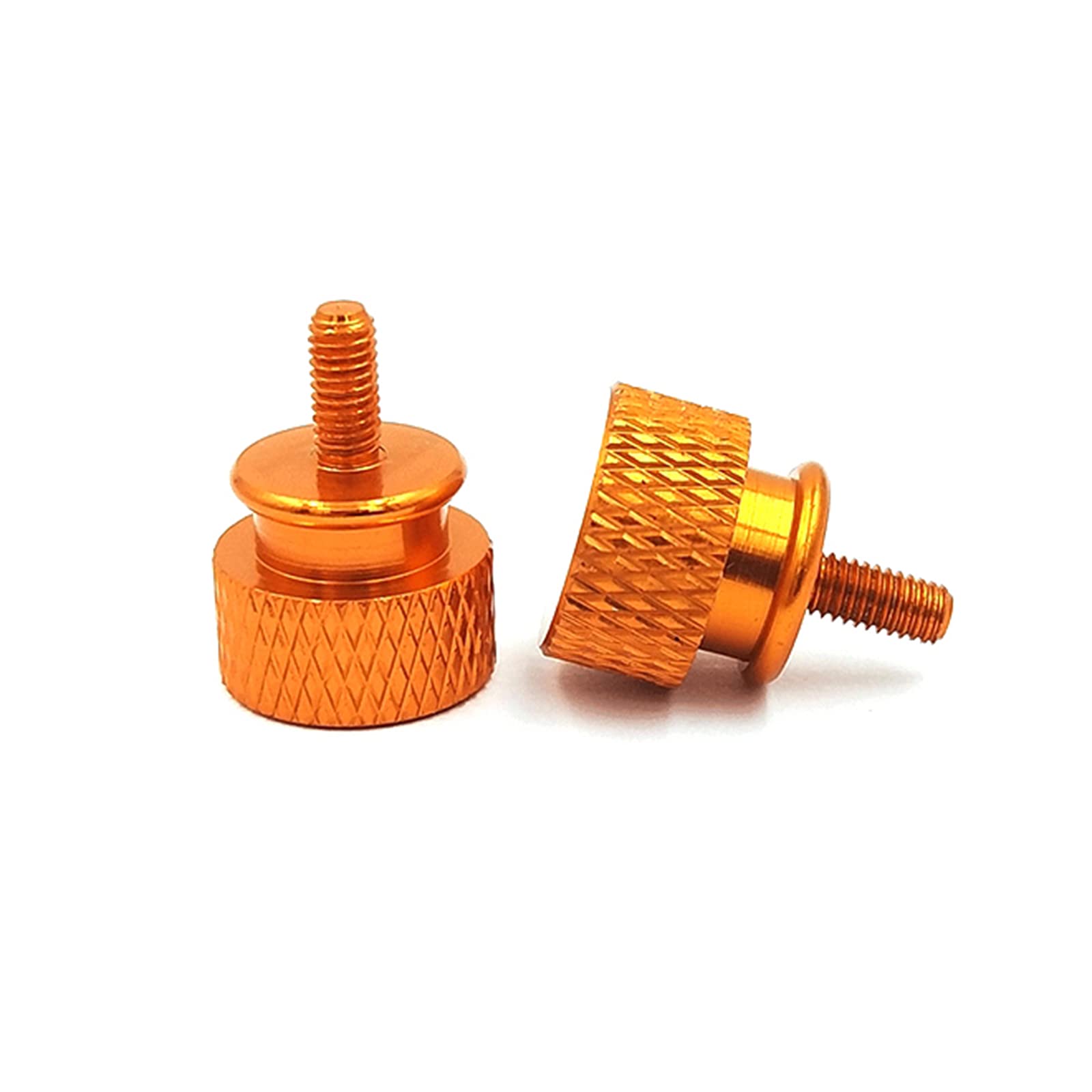 5pcs M5 Orange Aluminum Alloy Thumb Screws for Computer Case - M5x8 Size, Durable & Easy to Install - Perfect for PC Builds, DIY Upgrades & Hardware Maintenance