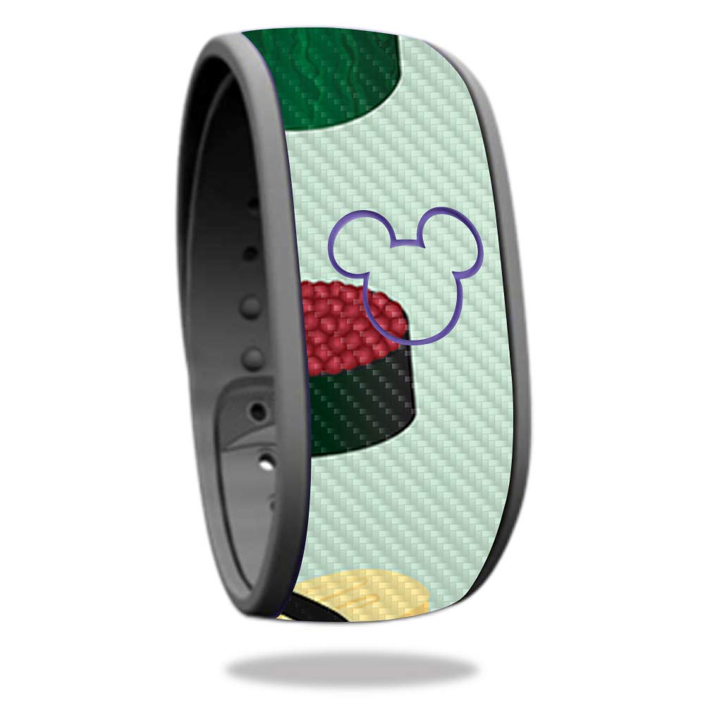 Carbon Fiber Skin for Disney MagicBand - Sushi Design | Durable Protective Cover for Theme Parks