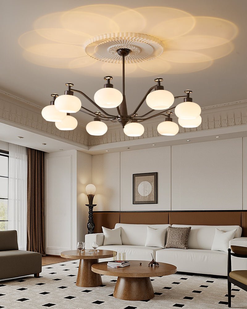 Astrid Chandelier - Modern Crystal Ceiling Light Fixture for Dining Room & Living Room | Elegant Home Decor Lighting for Weddings & Luxury Interiors