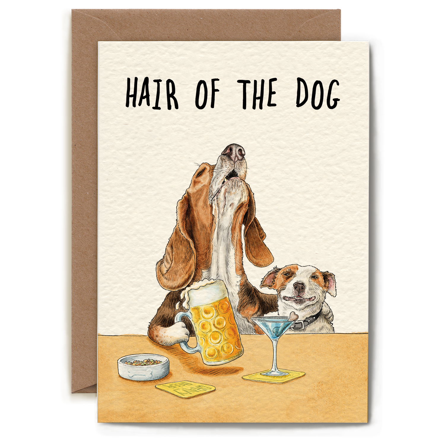 Funny Hair of the Dog Greeting Card - Hilarious Hangover Recovery Card for Friends - Perfect for Birthdays, Bachelor Parties & Morning After Celebrations