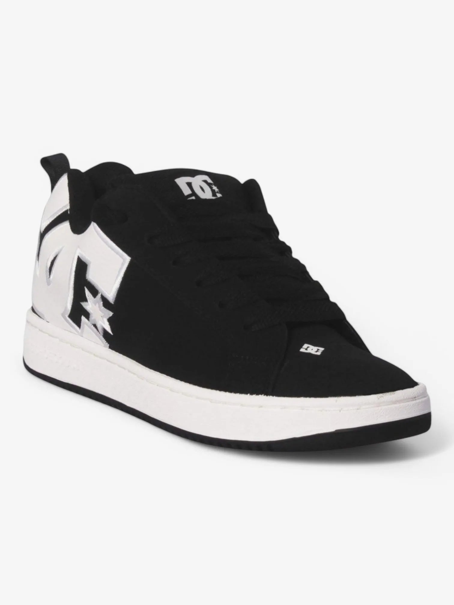 DC Court Graffik SS Skate Shoes for Men - Black & White Sneakers for Casual Wear, Street Style & Skateboarding