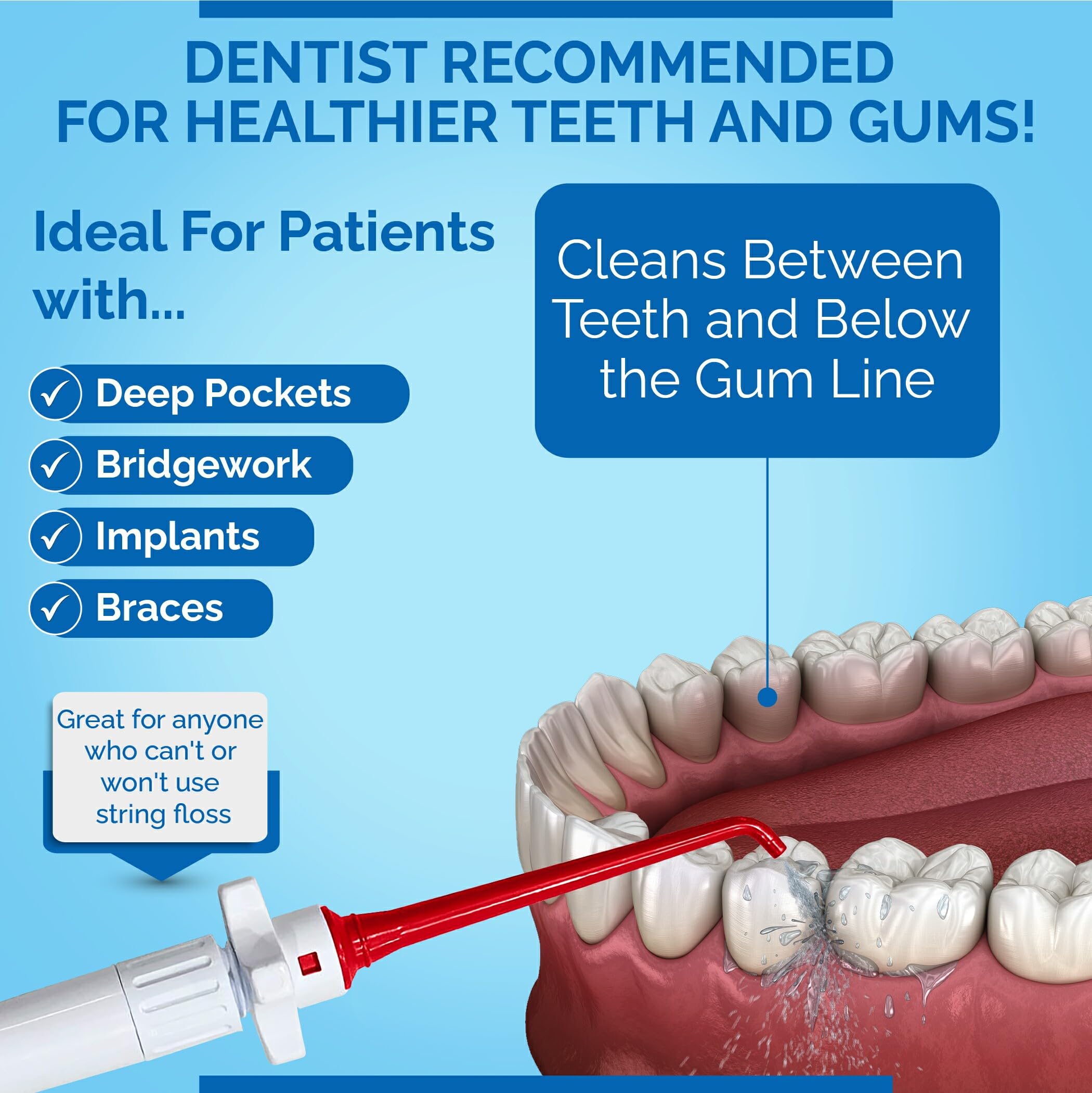 Premium Oral Irrigator & Water Flosser for Teeth Cleaning | Advanced Dental Care System for Healthy Gums | Portable Water Flosser for Home & Travel Use | USA Made | Perfect for Braces, Implants & Daily Oral Hygiene Routine