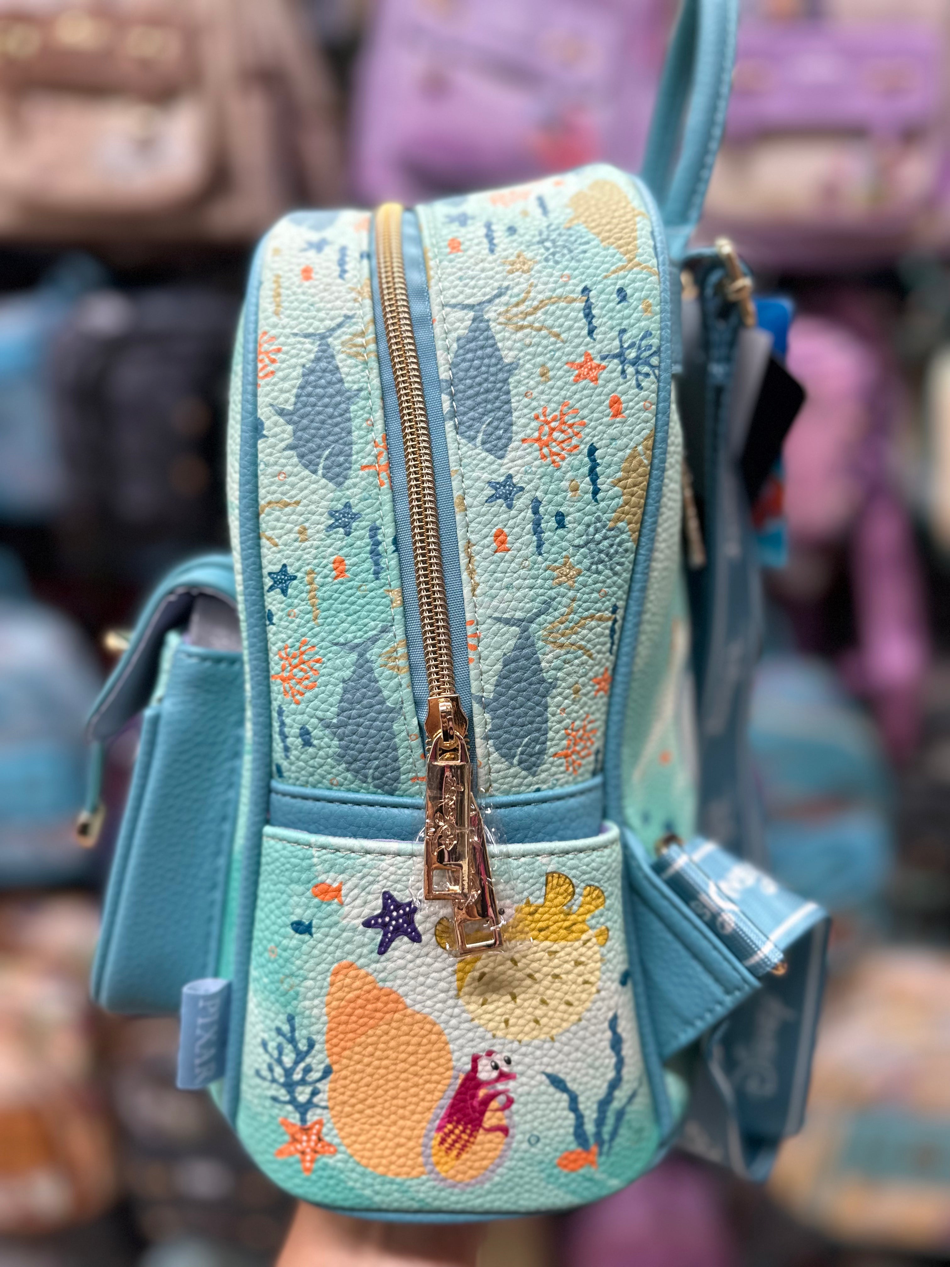 Disney Finding Nemo & Friends Leather Mini Backpack for Kids - Cute School Bag, Travel Daypack & Cosplay Accessory