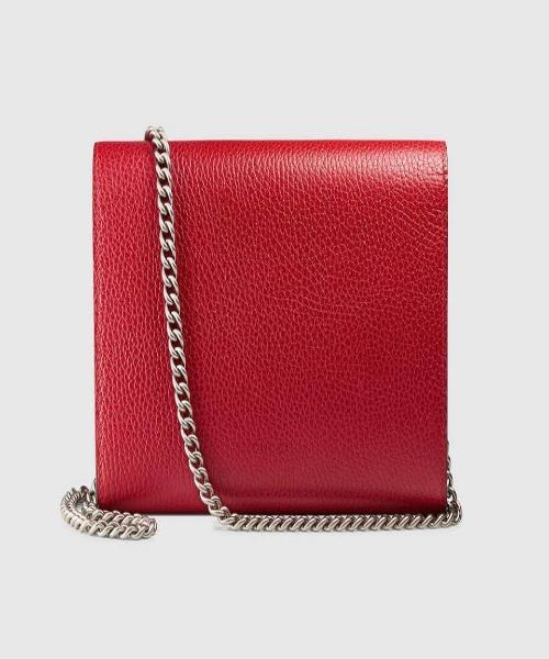 Gucci Dionysus GG Supreme Mini Leather Chain Bag in Hibiscus Red - Perfect for Evening Parties, Date Nights & Luxury Fashion Accessories