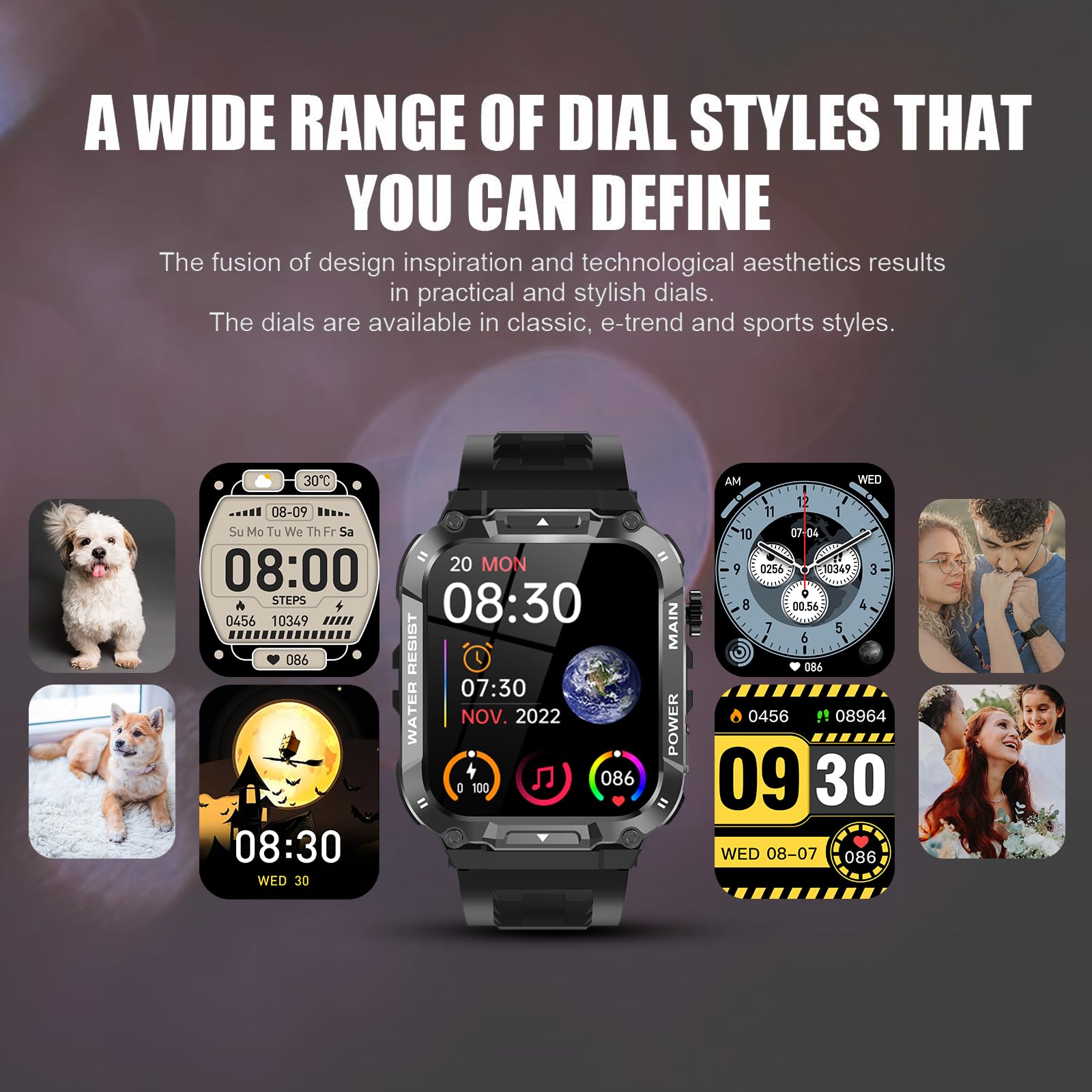 Military Smart Watch for Men - 1.96