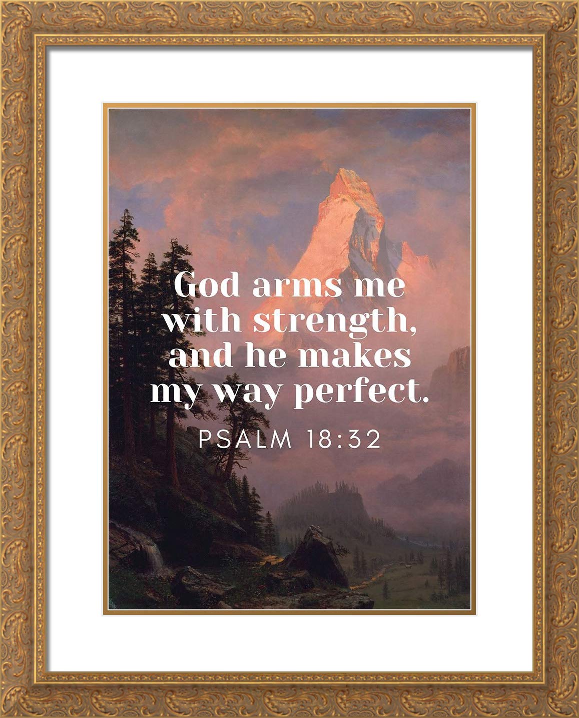 Framed Bible Verse Art Print - Psalm 18:22 for Home Decor